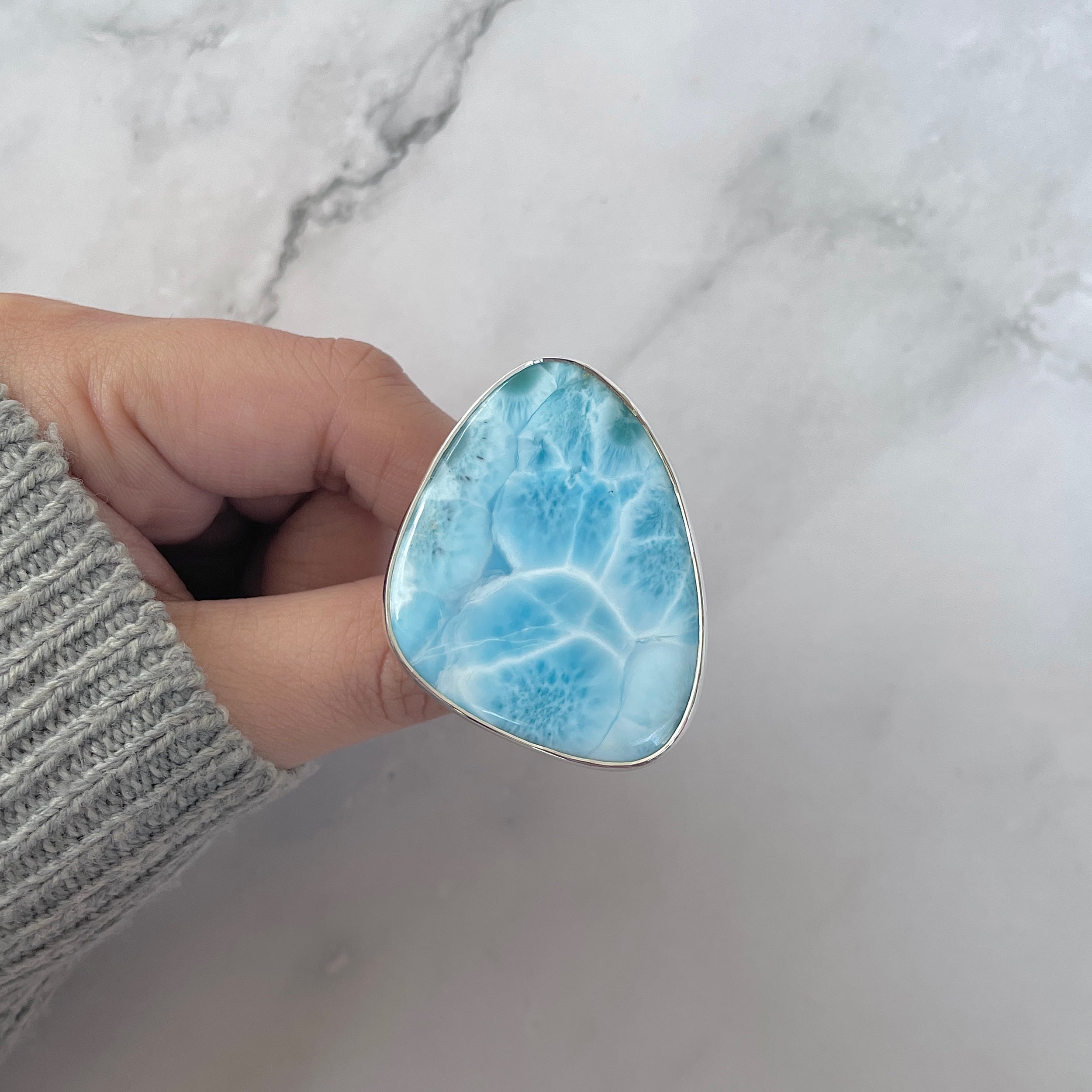 Larimar Adjustable Ring-(LAR-R-1323.)
