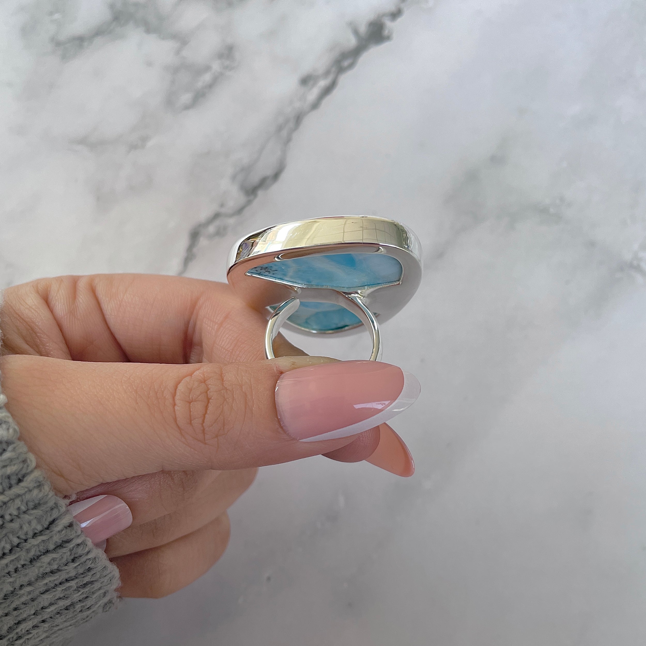 Larimar Adjustable Ring-(LAR-R-1323.)