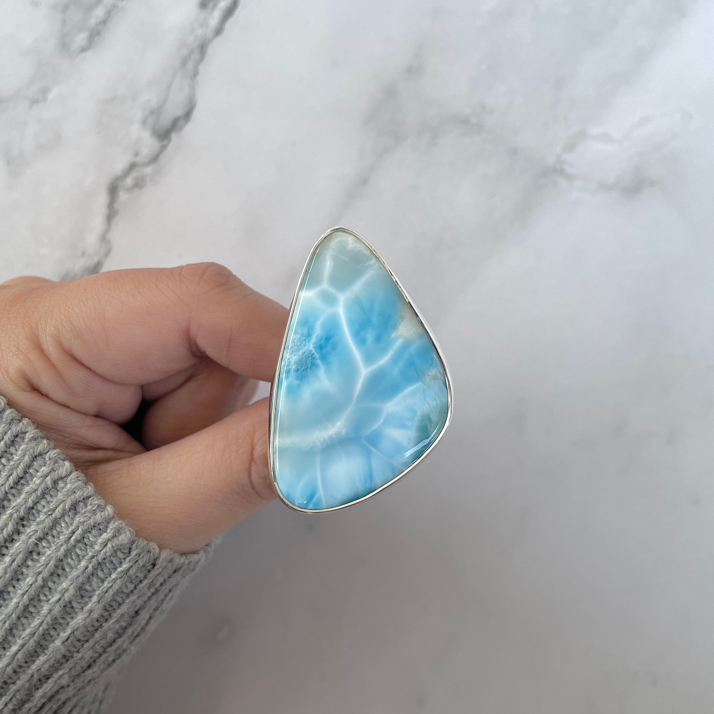 Larimar Adjustable Ring-(LAR-R-1324.)