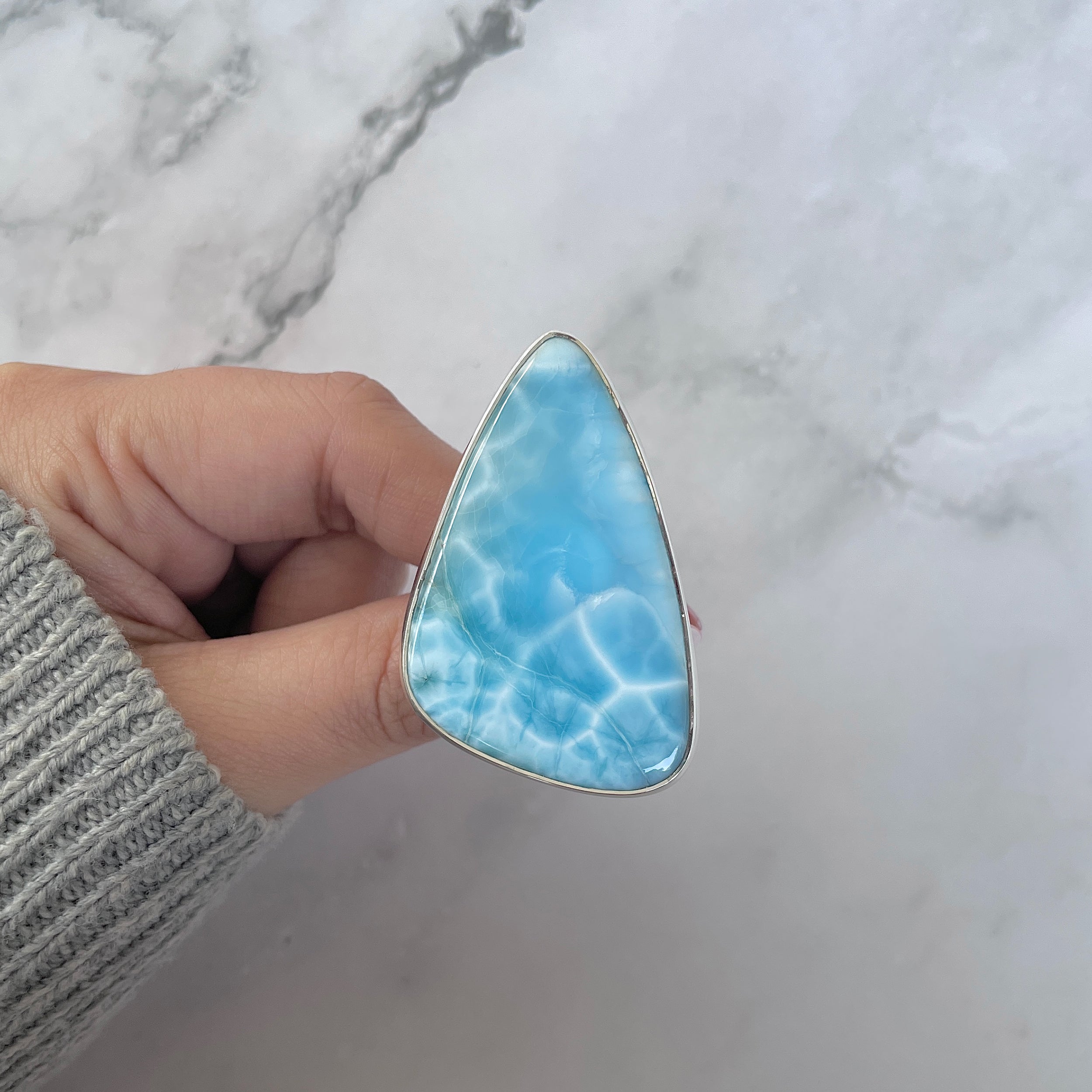 Larimar Adjustable Ring-(LAR-R-1327.)