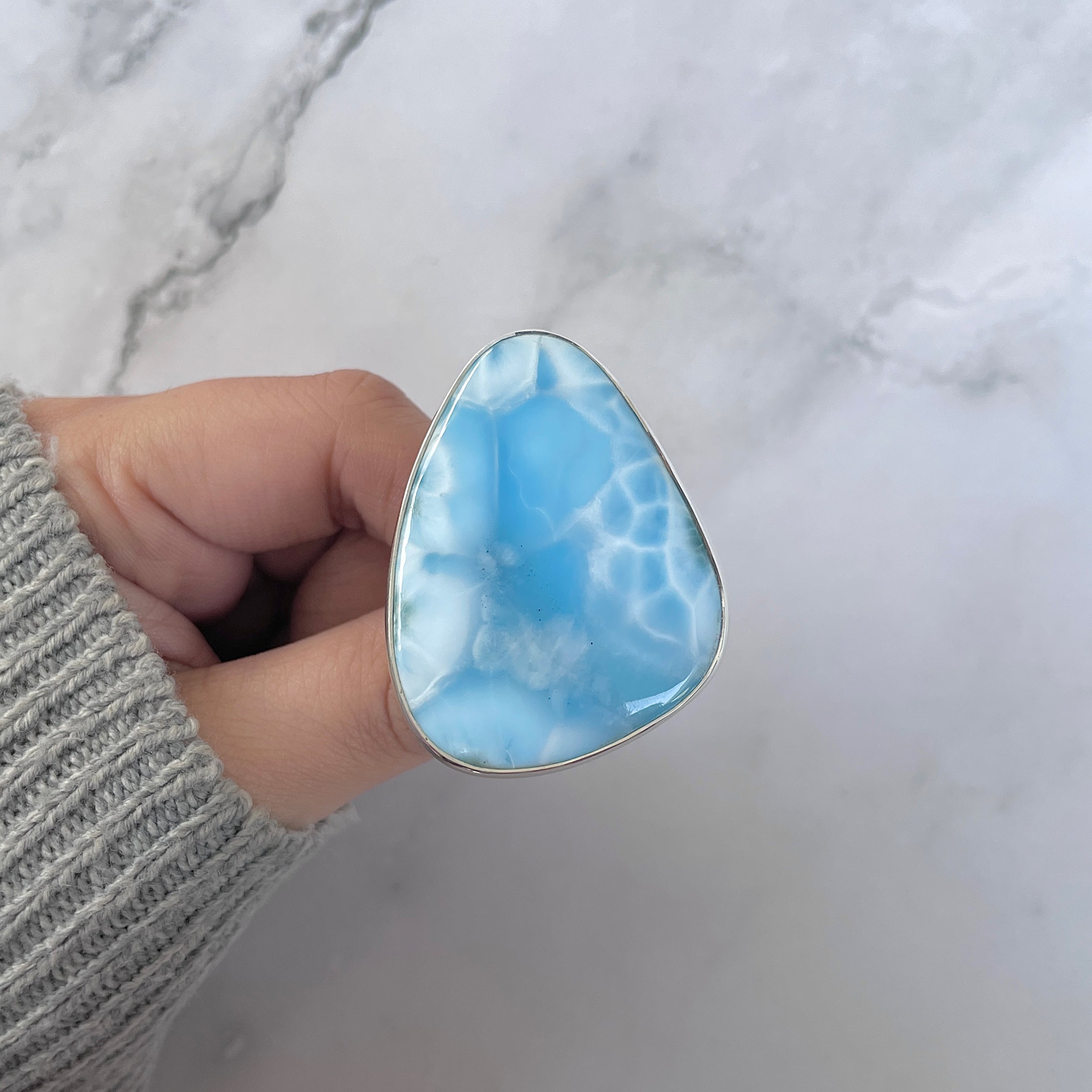 Larimar Adjustable Ring-(LAR-R-1328.)