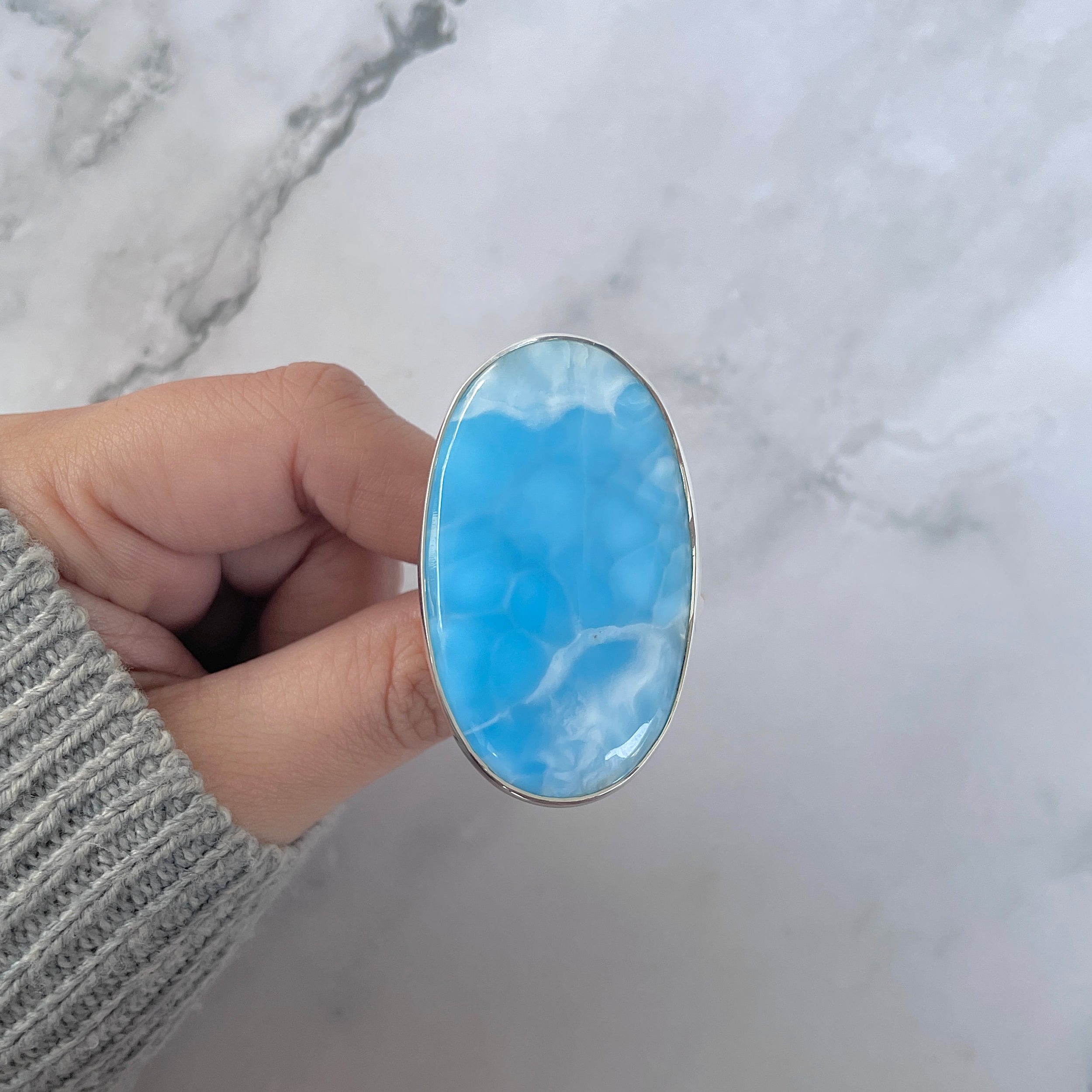 Larimar Adjustable Ring-(LAR-R-1329.)