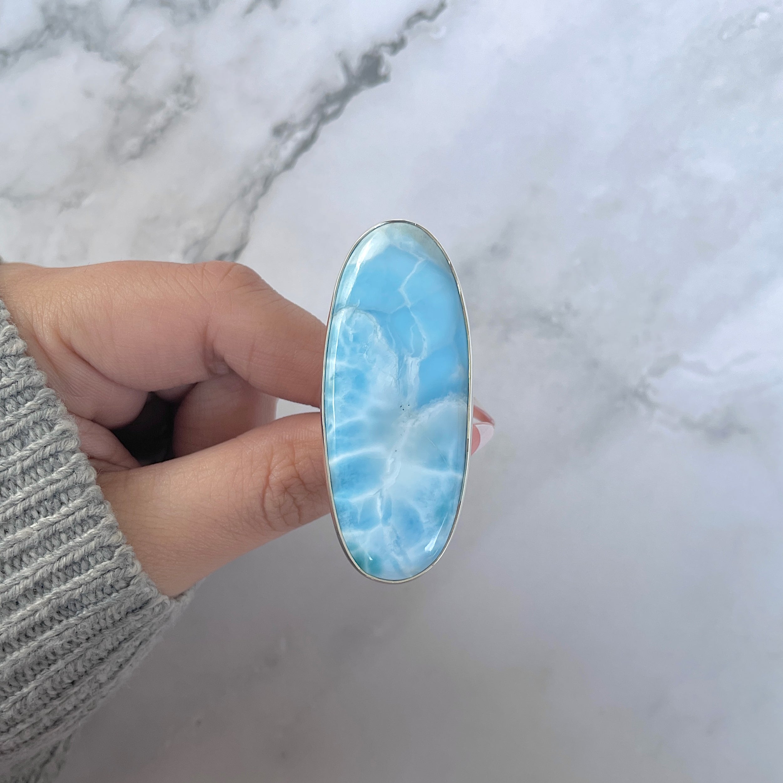 Larimar Adjustable Ring-(LAR-R-1330.)