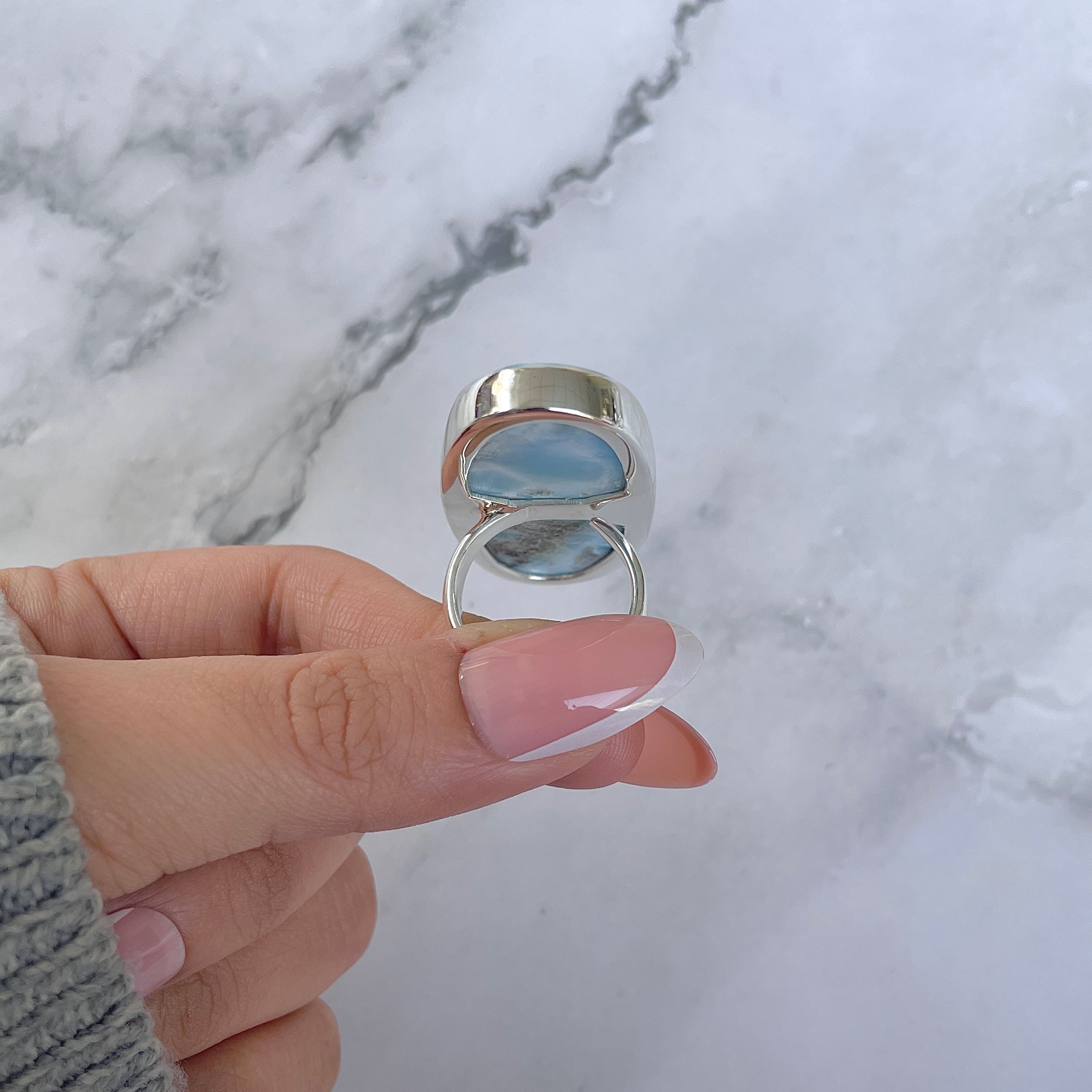 Larimar Adjustable Ring-(LAR-R-1330.)