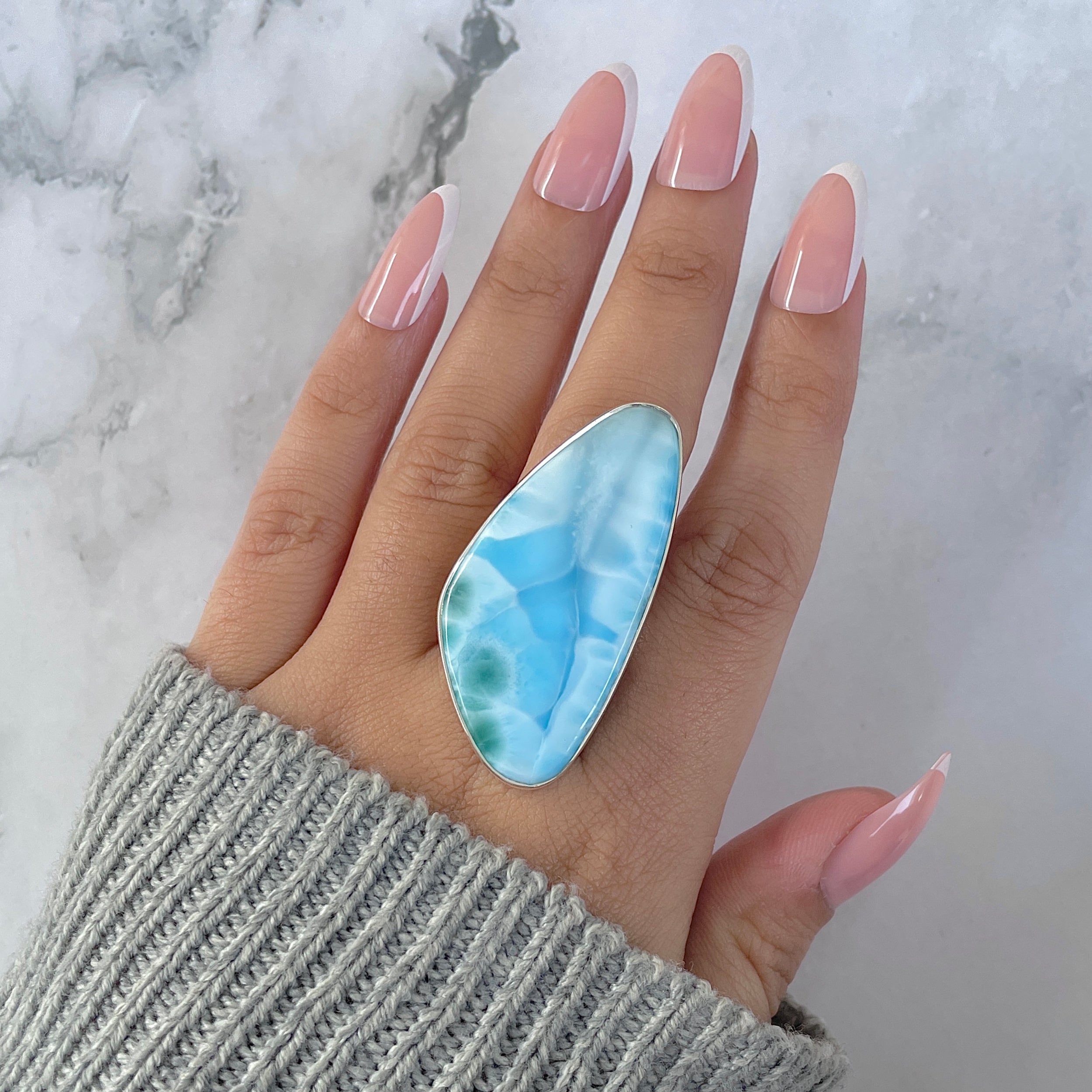 Larimar Adjustable Ring-(LAR-R-1331.)