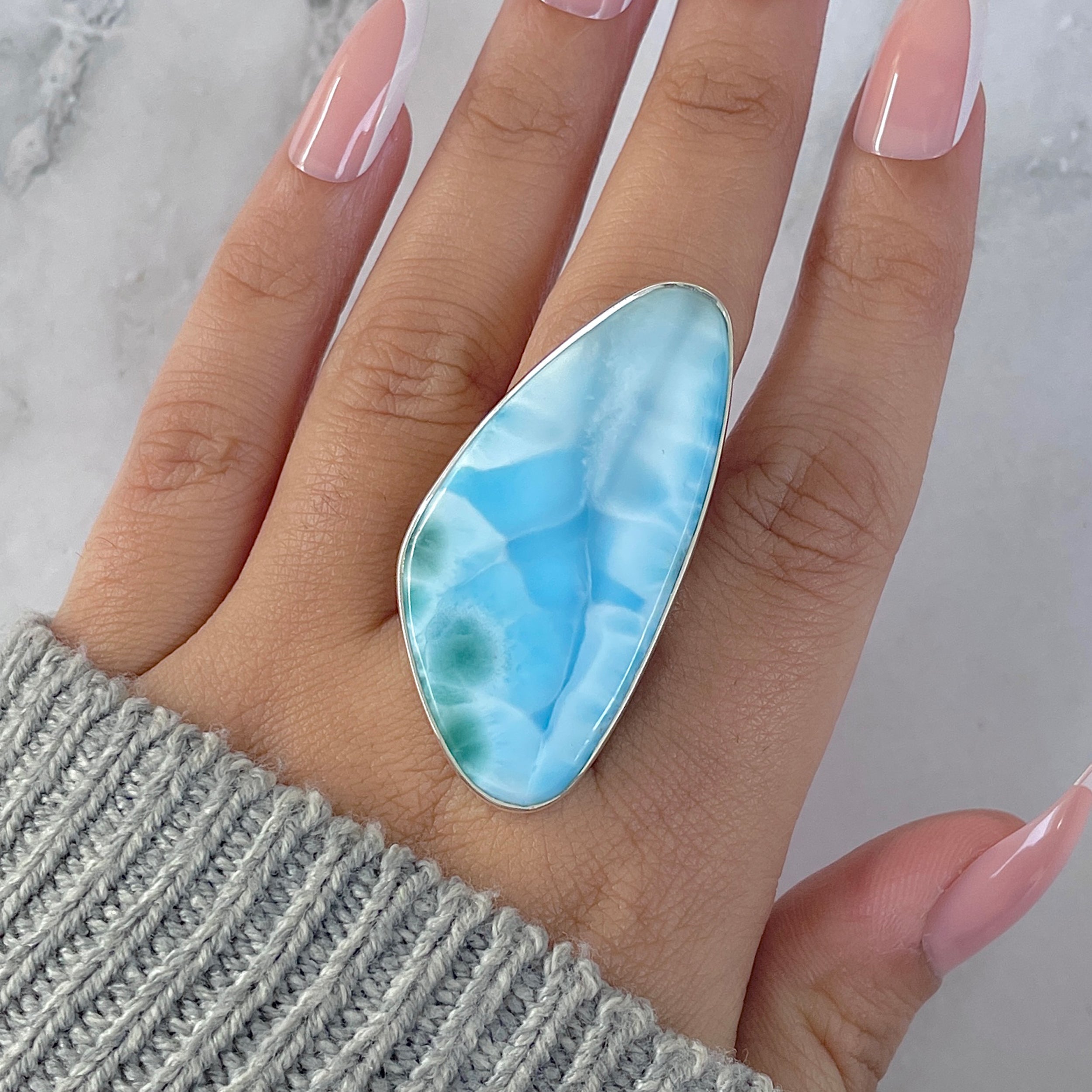 Larimar Adjustable Ring-(LAR-R-1331.)