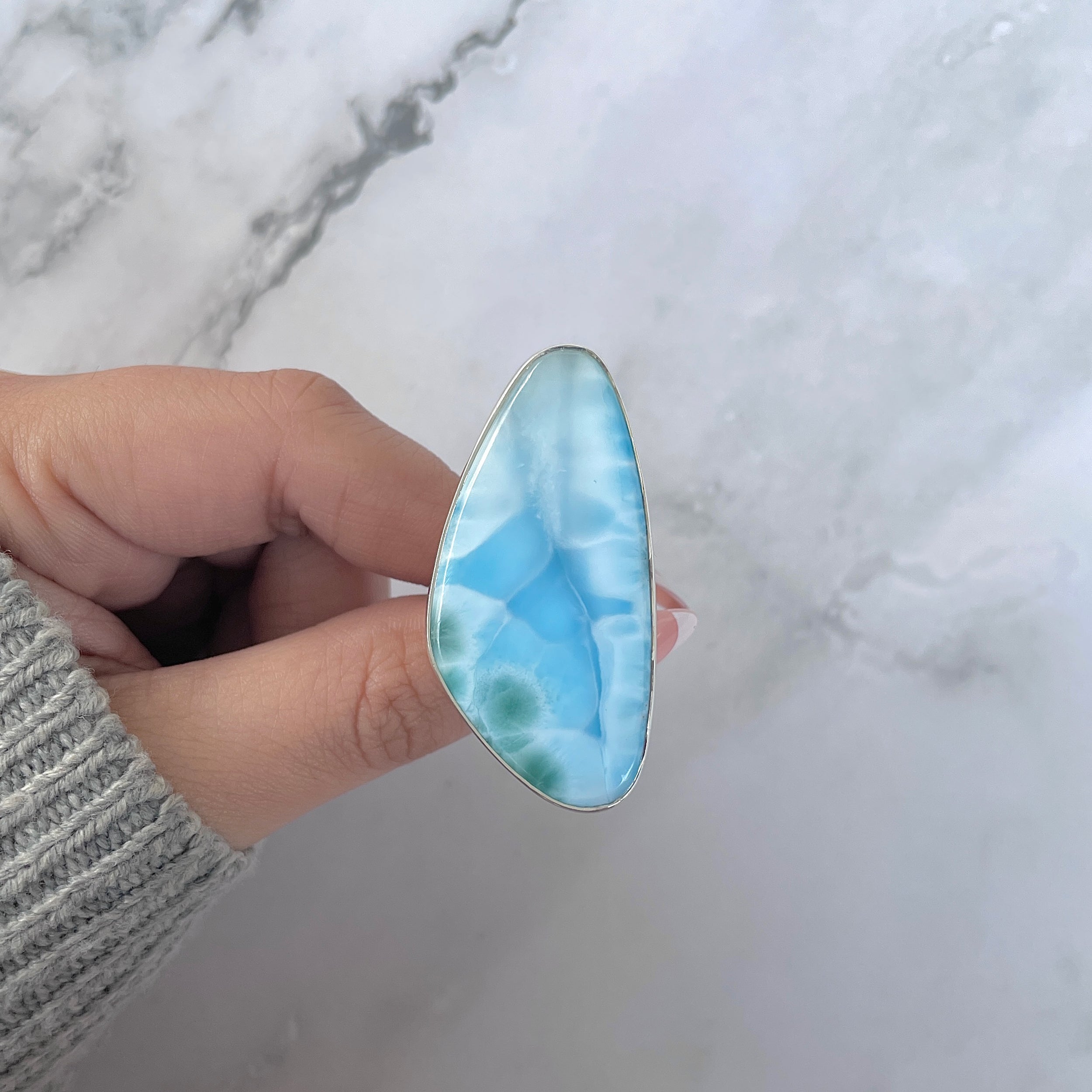 Larimar Adjustable Ring-(LAR-R-1331.)