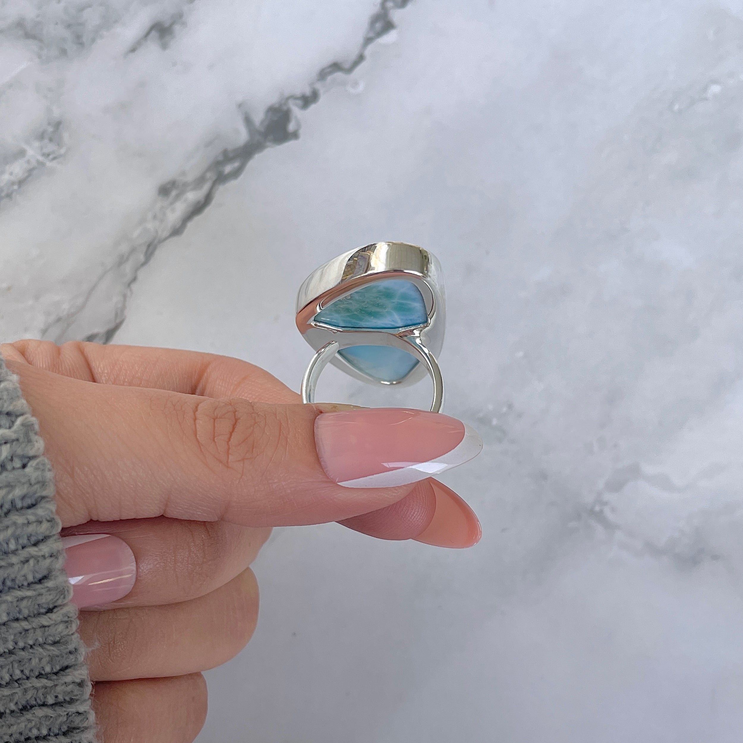 Larimar Adjustable Ring-(LAR-R-1331.)