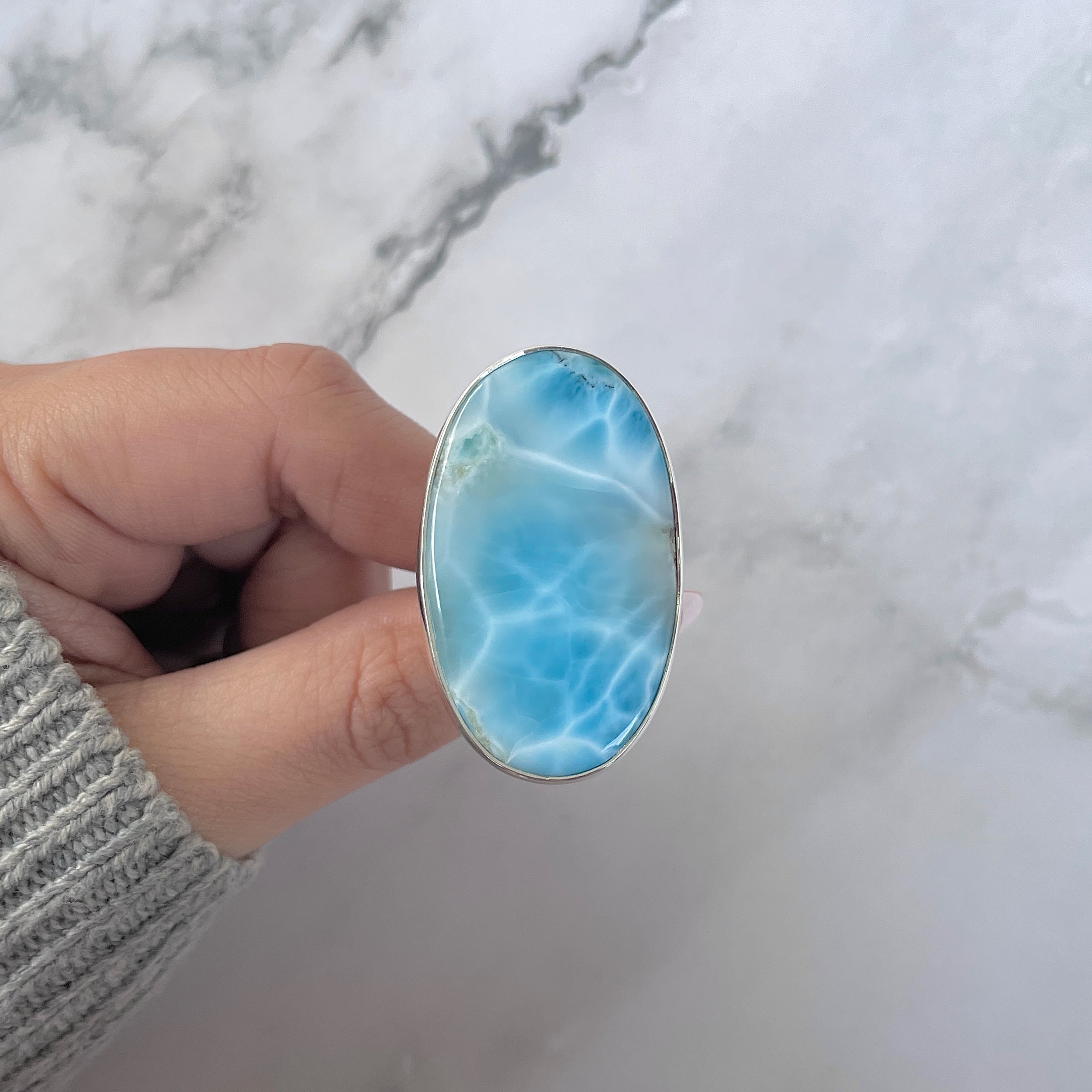 Larimar Adjustable Ring-(LAR-R-1332.)