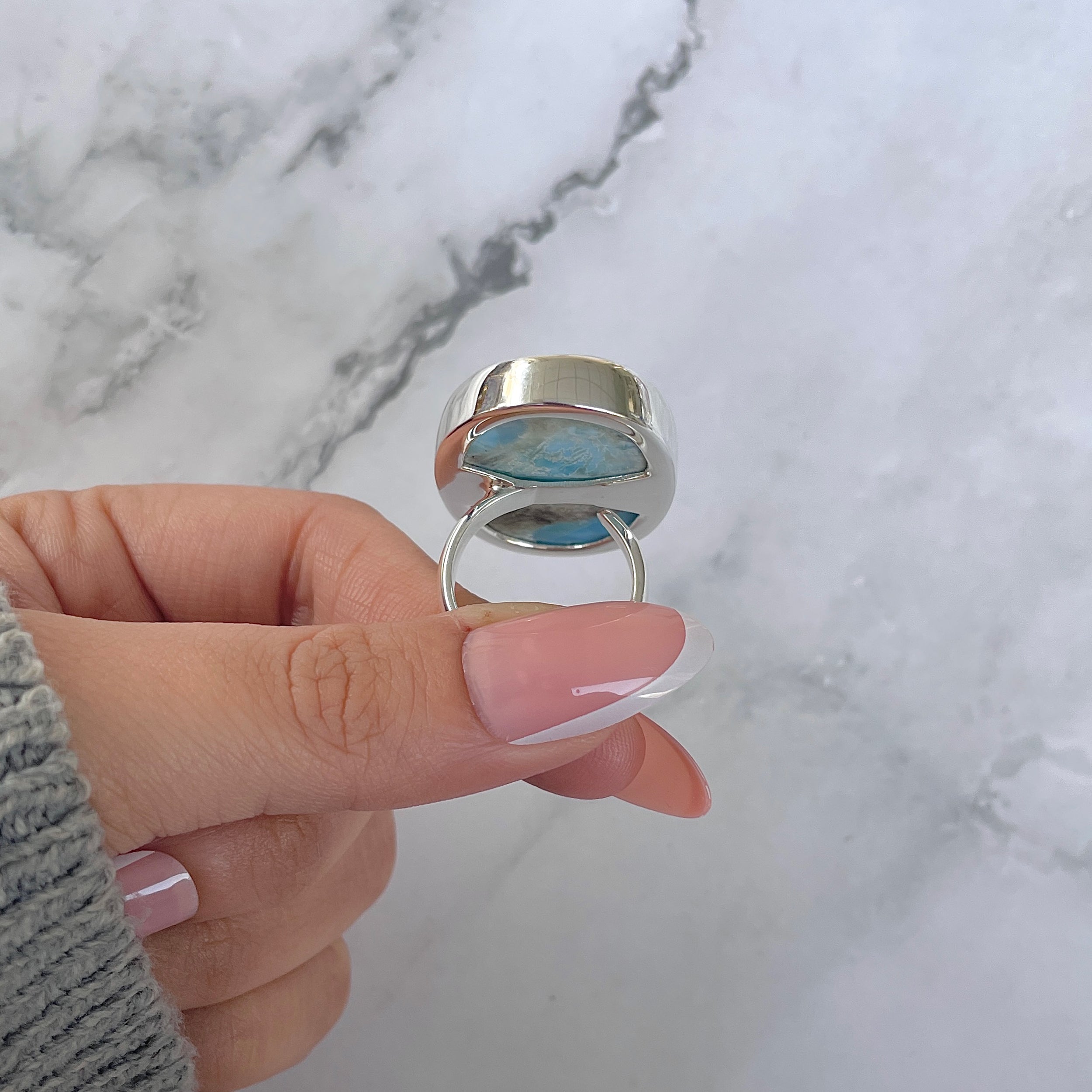 Larimar Adjustable Ring-(LAR-R-1332.)