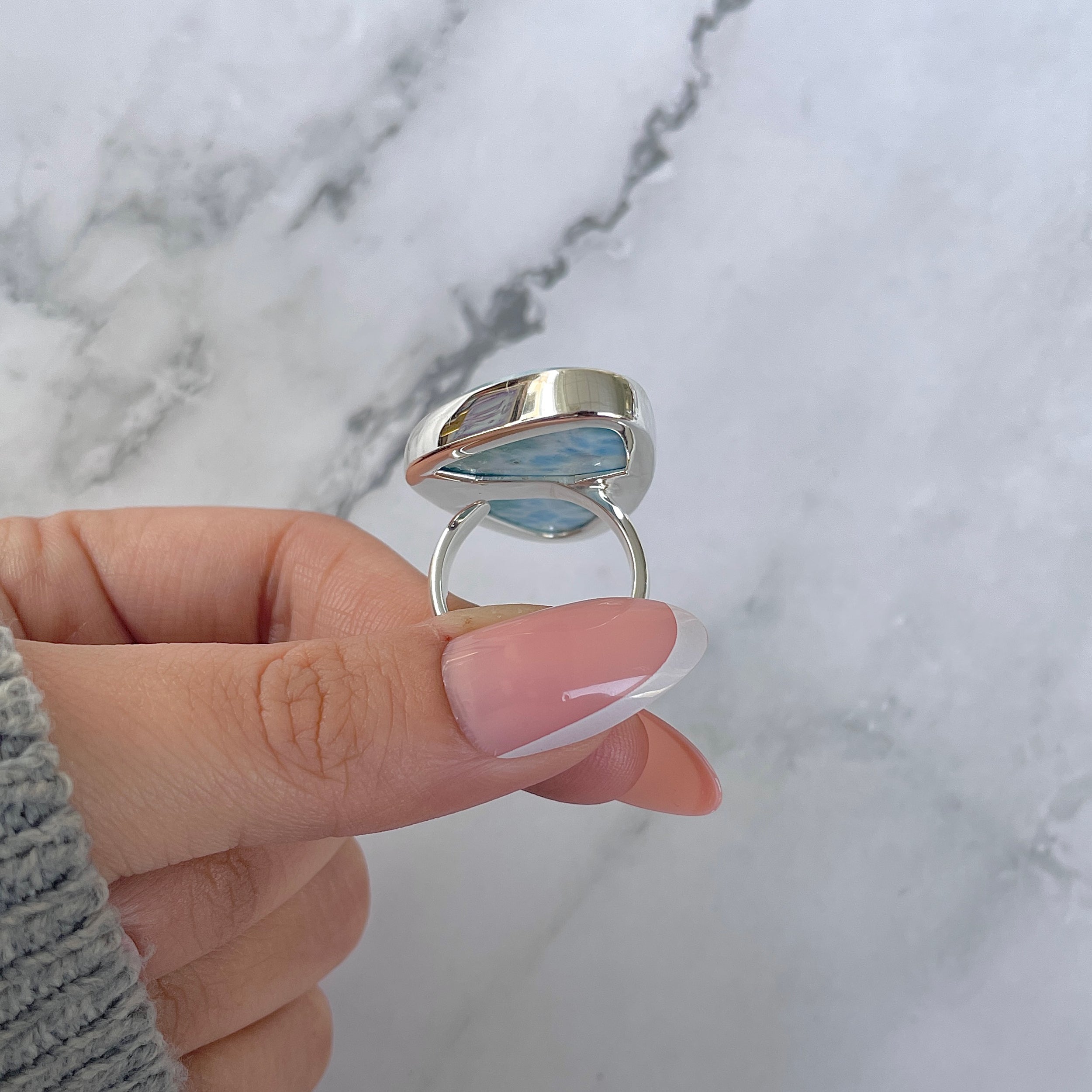 Larimar Adjustable Ring-(LAR-R-1333.)
