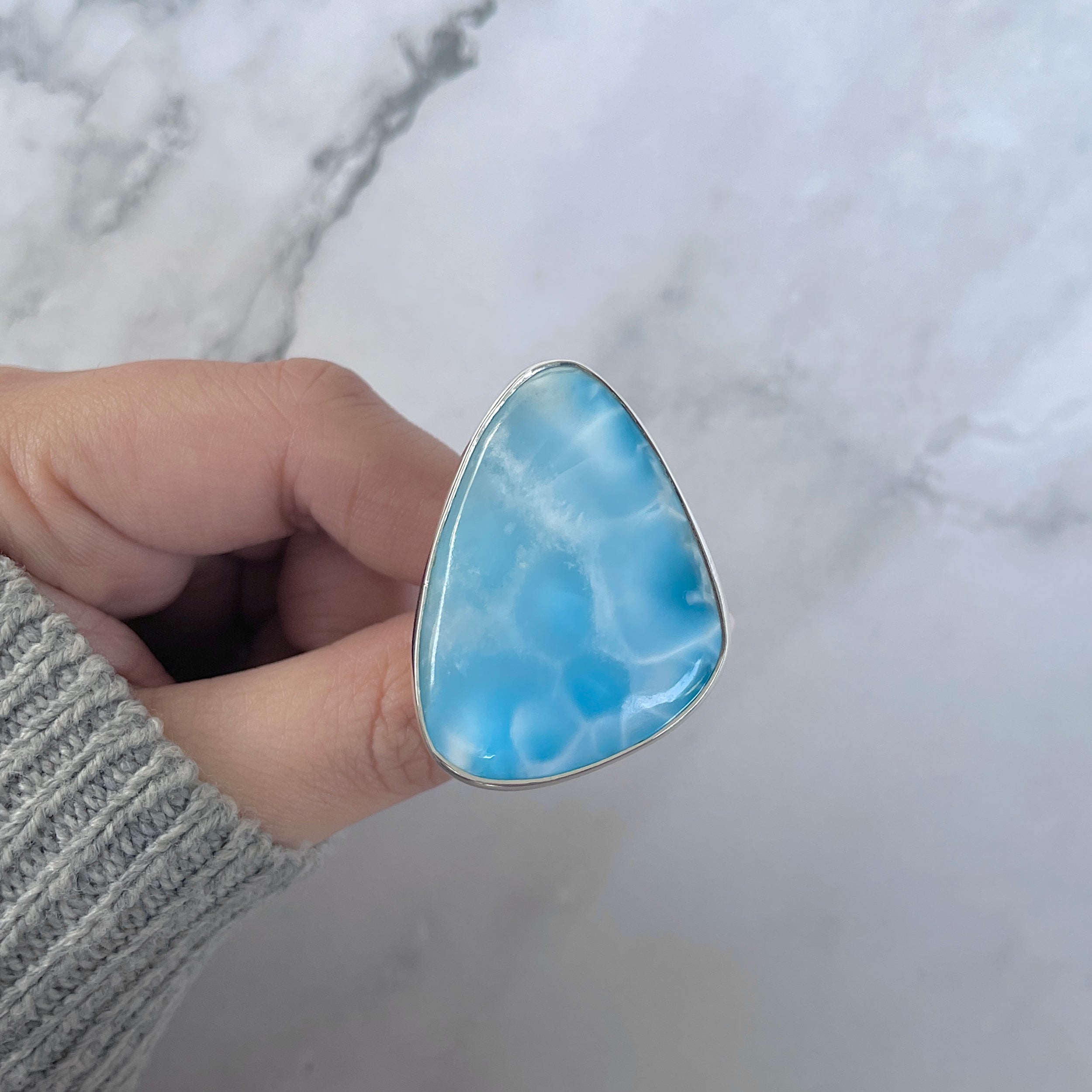 Larimar Adjustable Ring-(LAR-R-1335.)