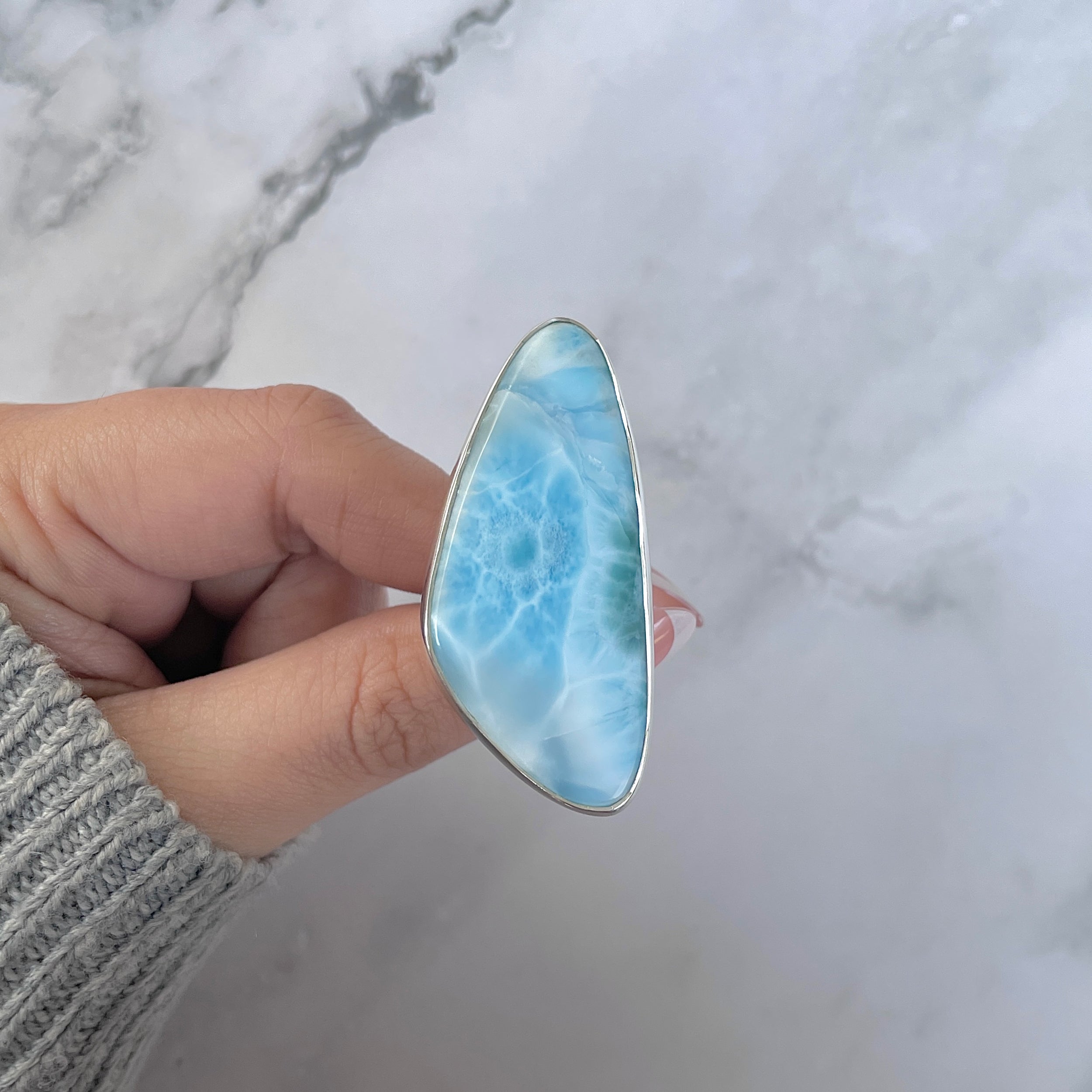 Larimar Adjustable Ring-(LAR-R-1336.)
