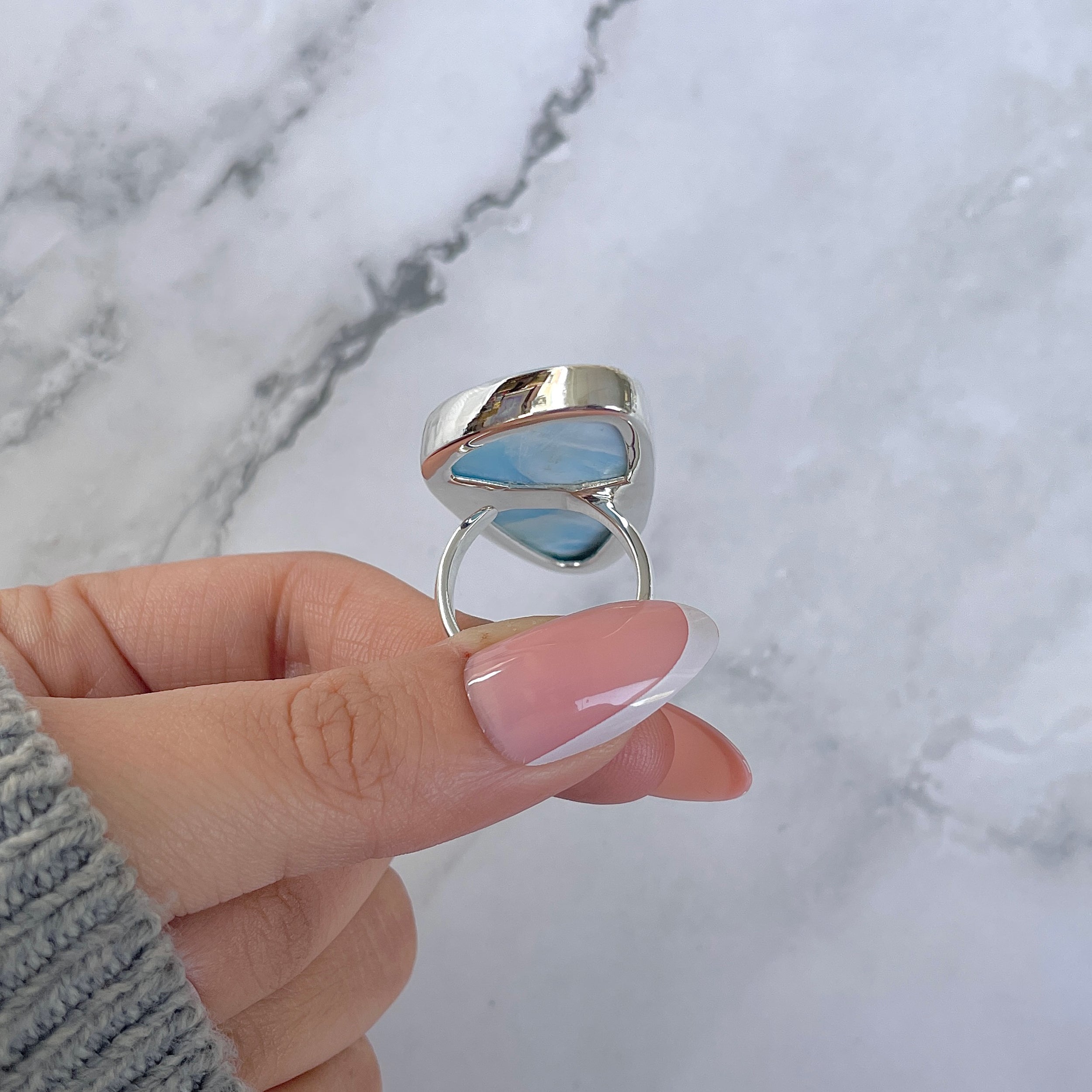 Larimar Adjustable Ring-(LAR-R-1336.)