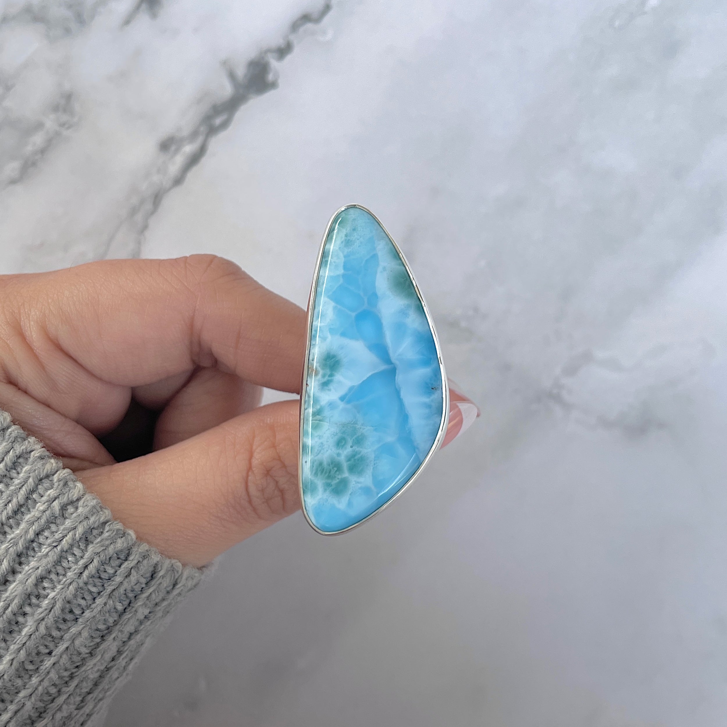 Larimar Adjustable Ring-(LAR-R-1337.)