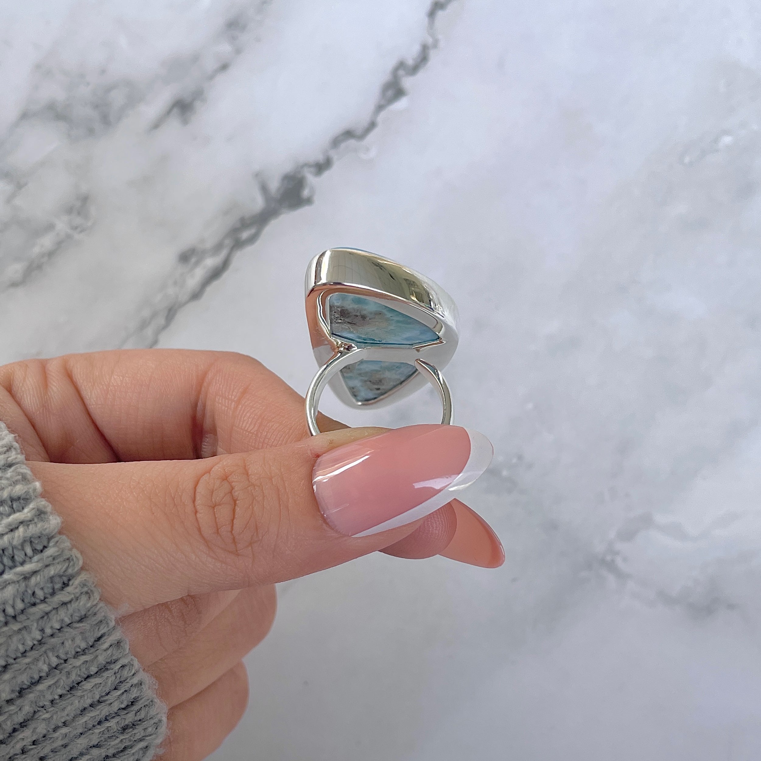 Larimar Adjustable Ring-(LAR-R-1337.)