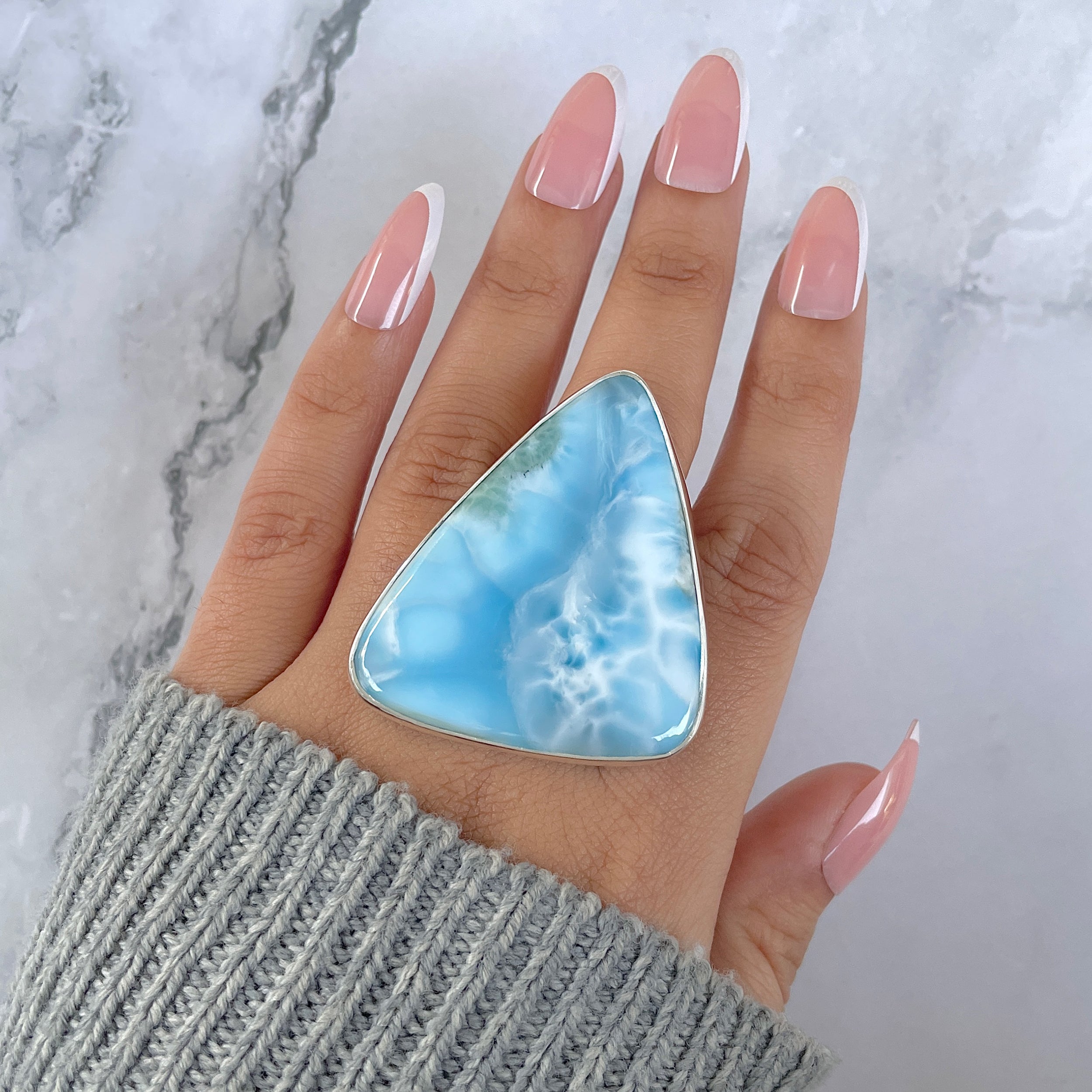 Larimar Adjustable Ring-(LAR-R-1338.)