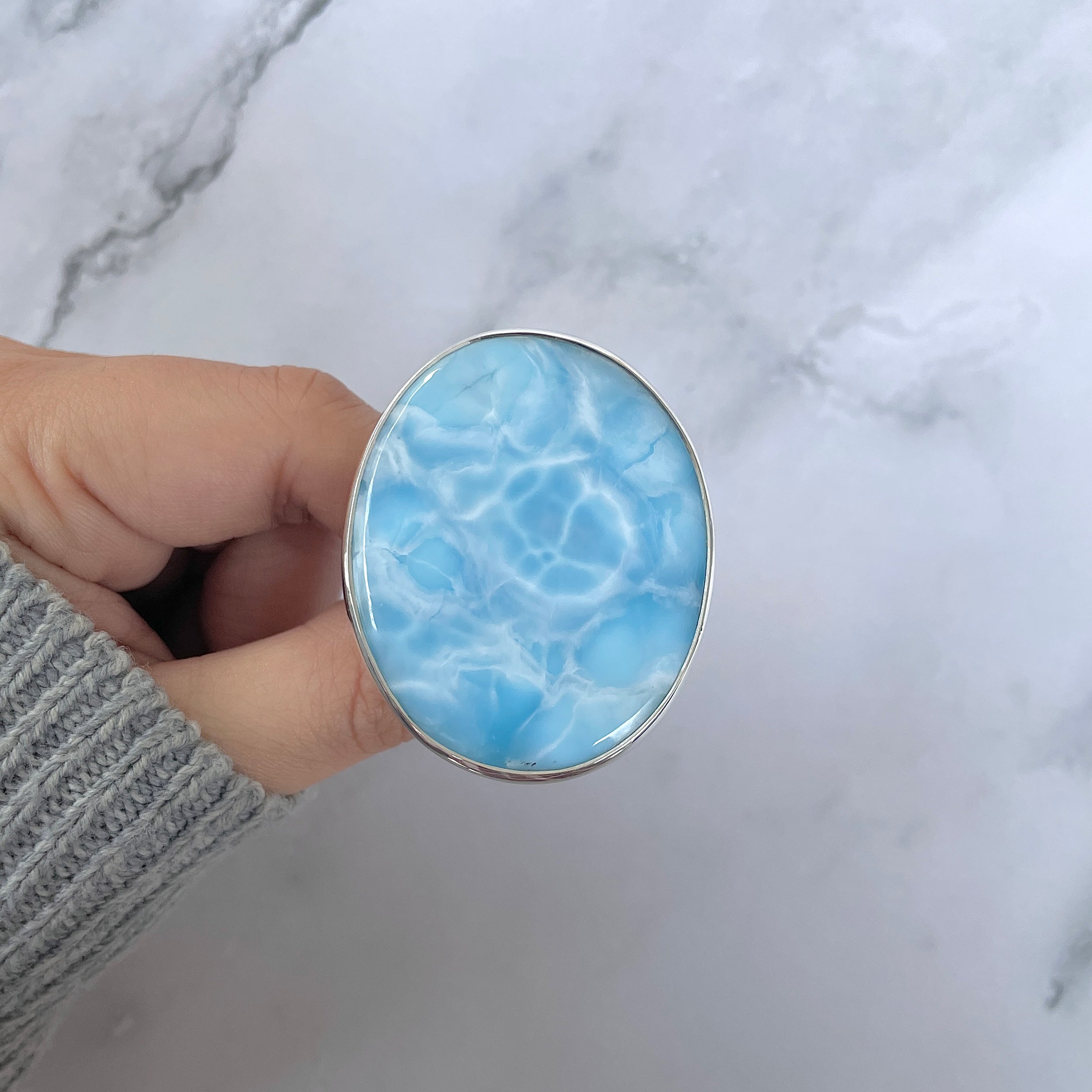 Larimar Adjustable Ring-(LAR-R-1341.)