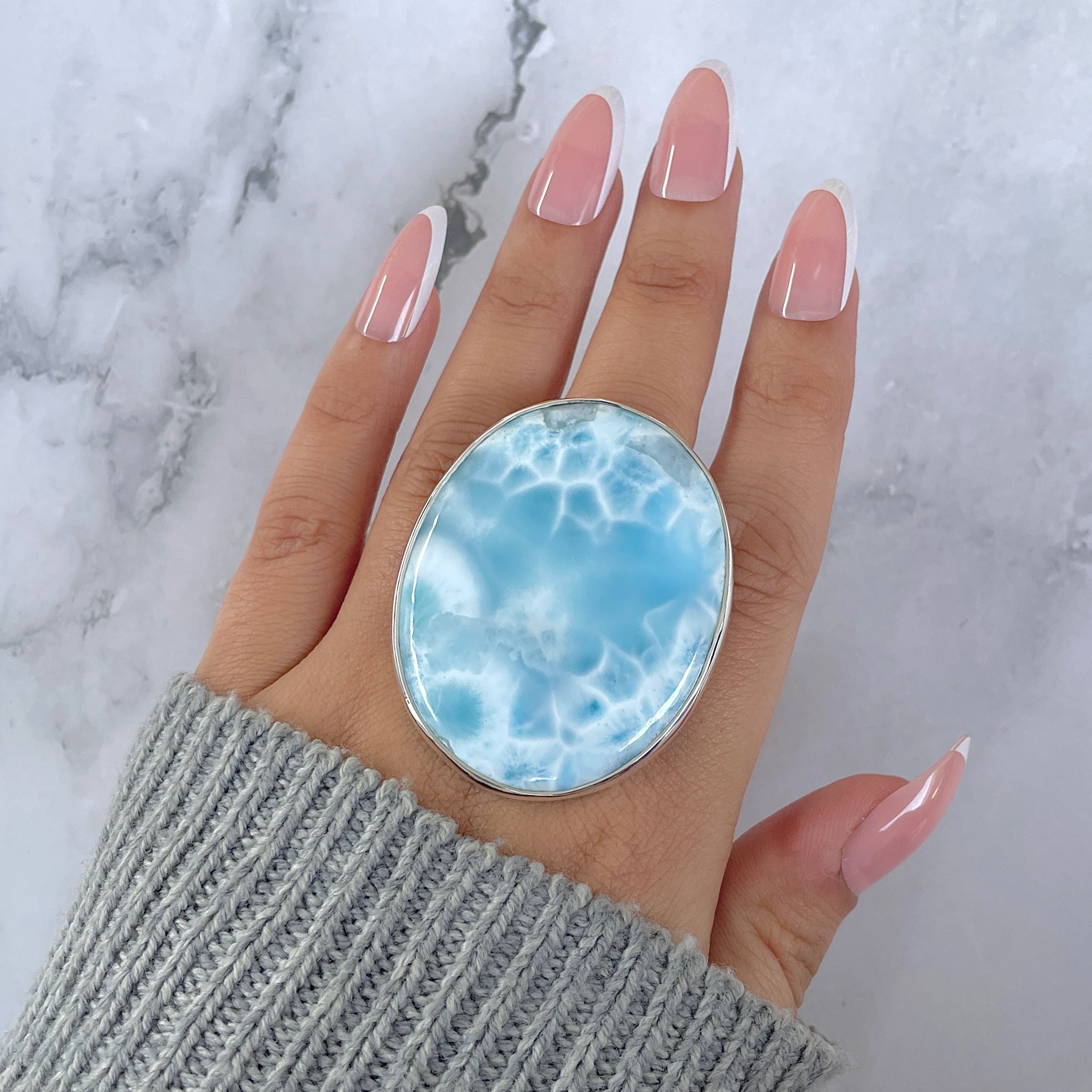 Larimar Adjustable Ring-(LAR-R-1342.)