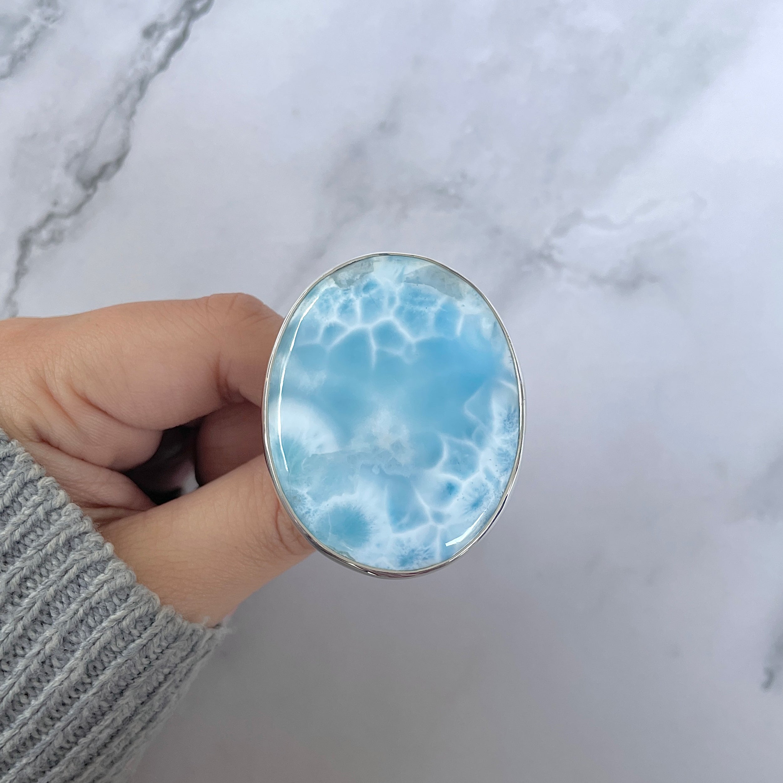 Larimar Adjustable Ring-(LAR-R-1342.)