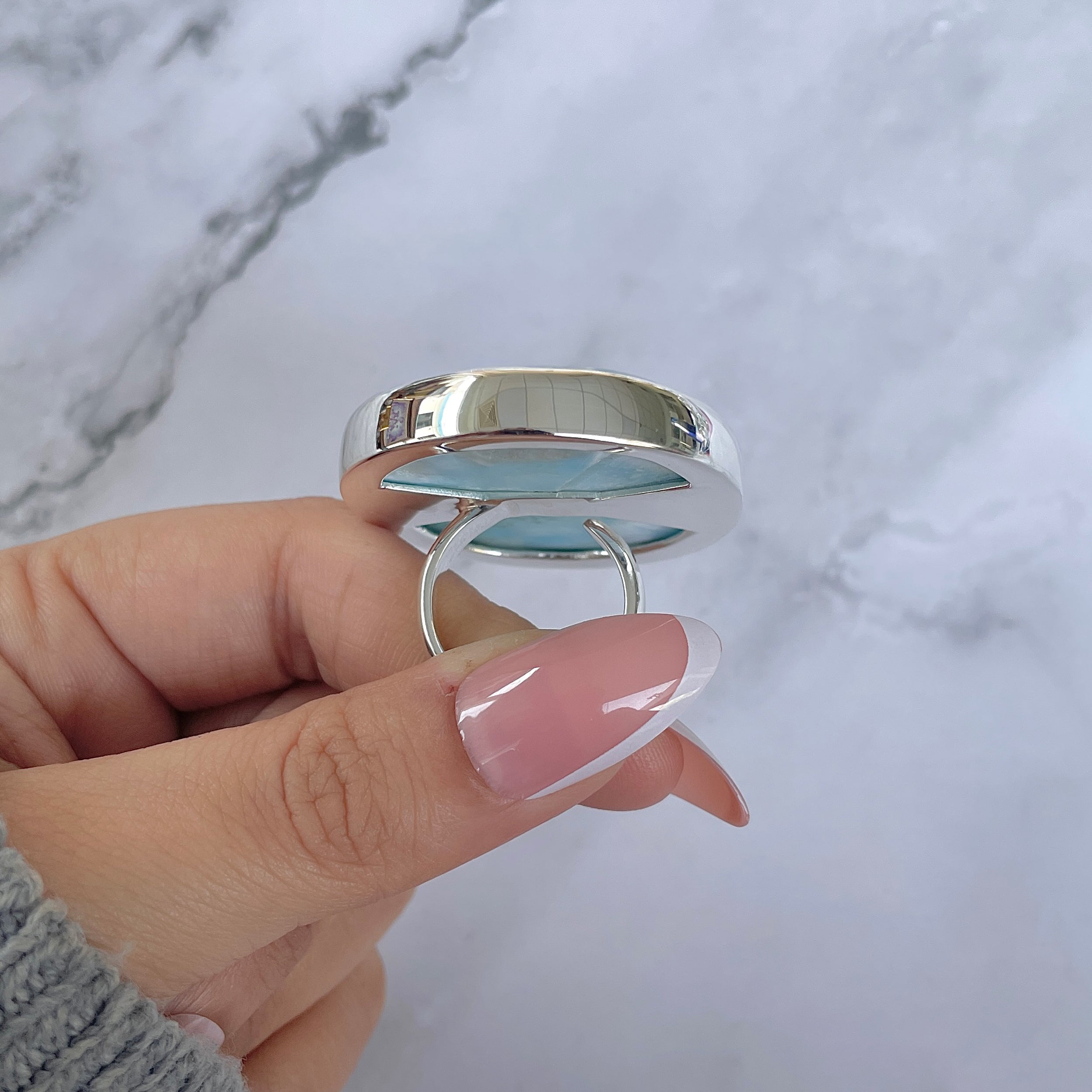 Larimar Adjustable Ring-(LAR-R-1342.)