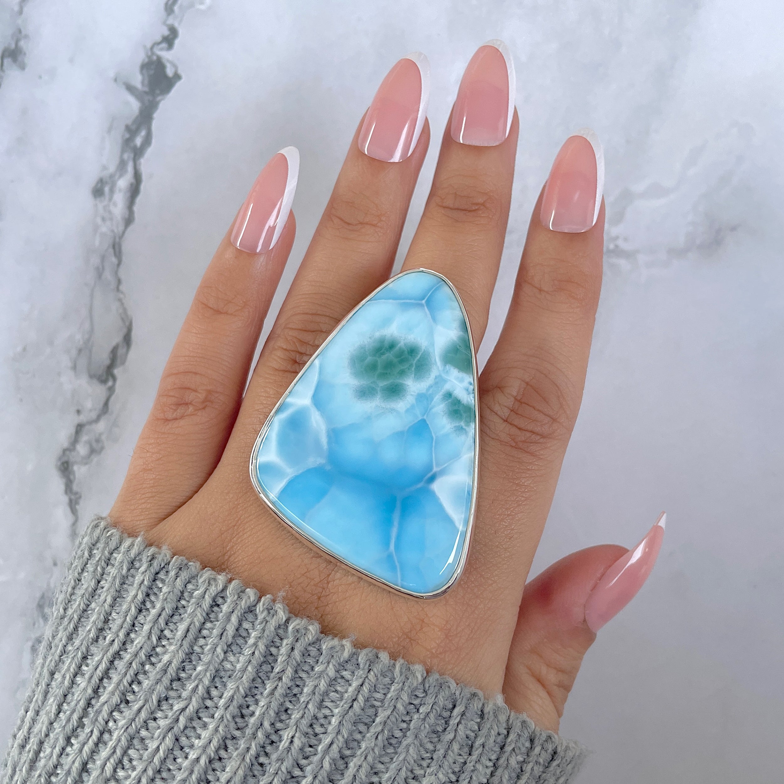 Larimar Adjustable Ring-(LAR-R-1343.)