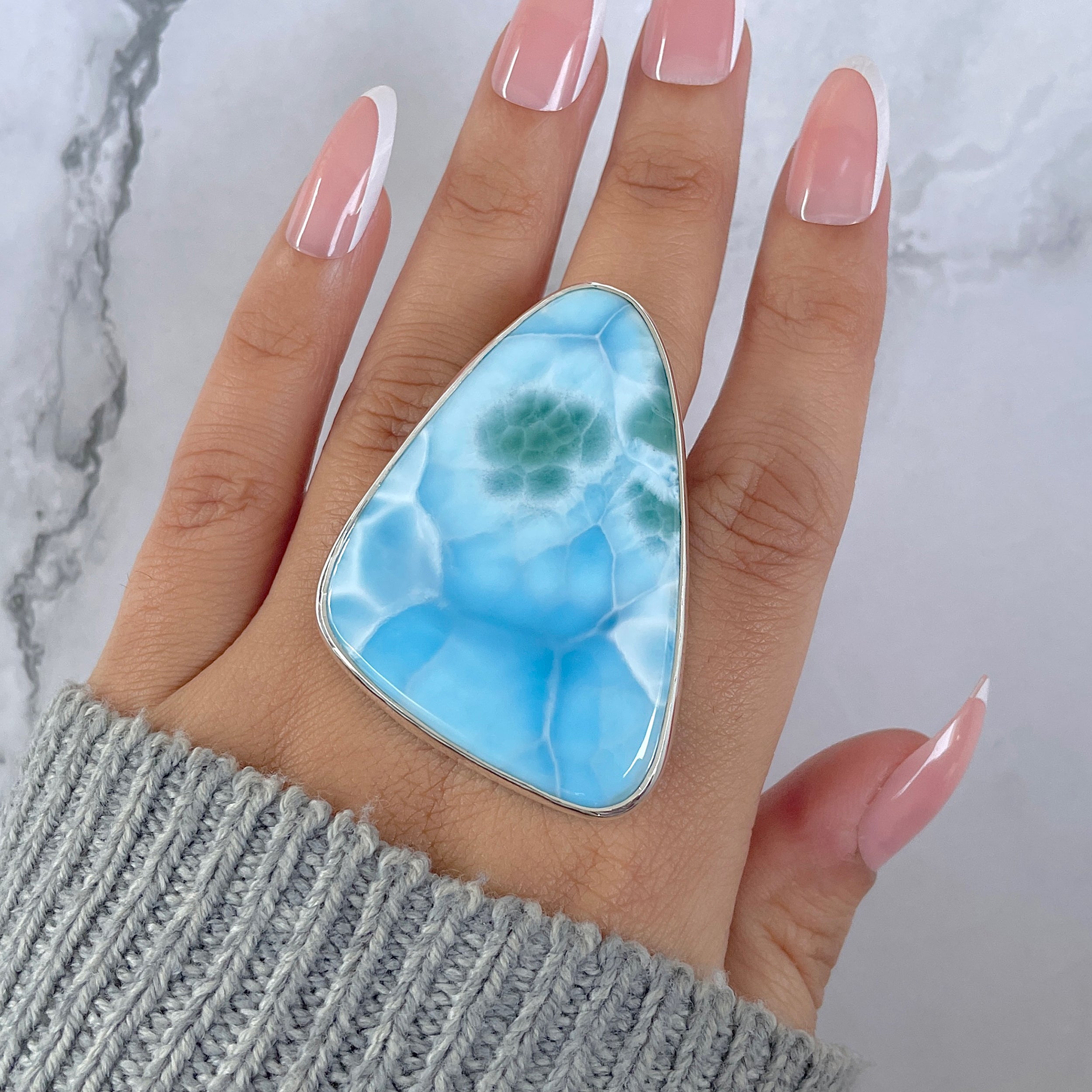 Larimar Adjustable Ring-(LAR-R-1343.)