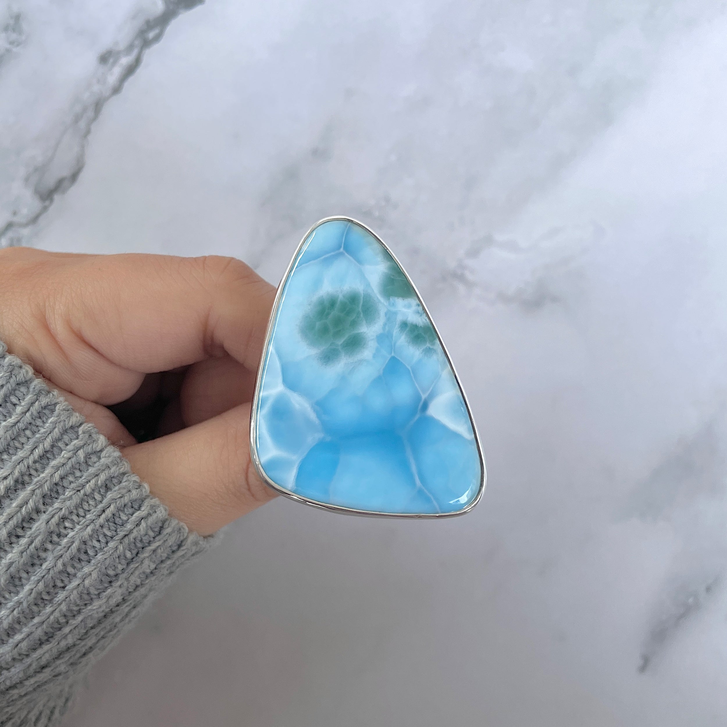 Larimar Adjustable Ring-(LAR-R-1343.)