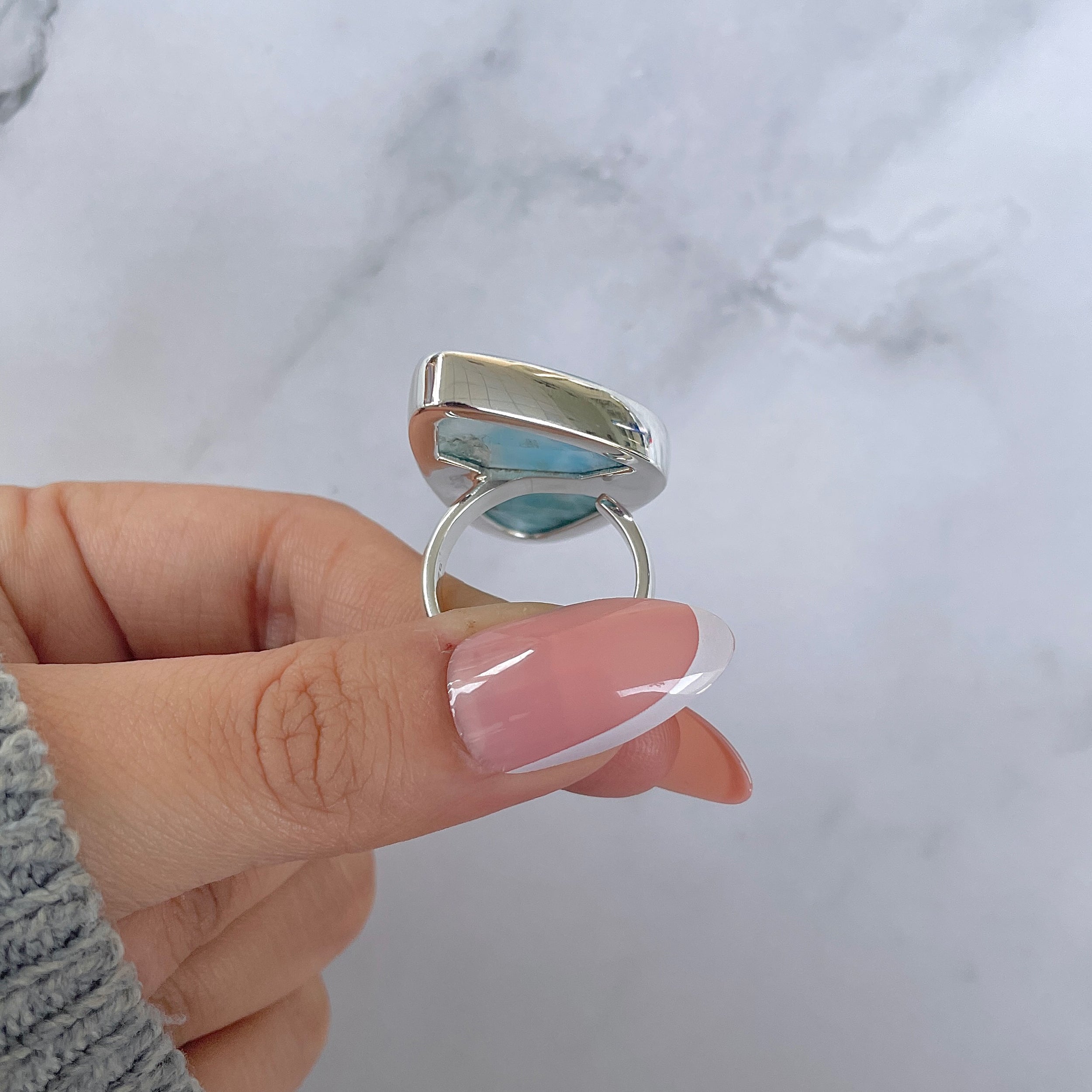 Larimar Adjustable Ring-(LAR-R-1344.)