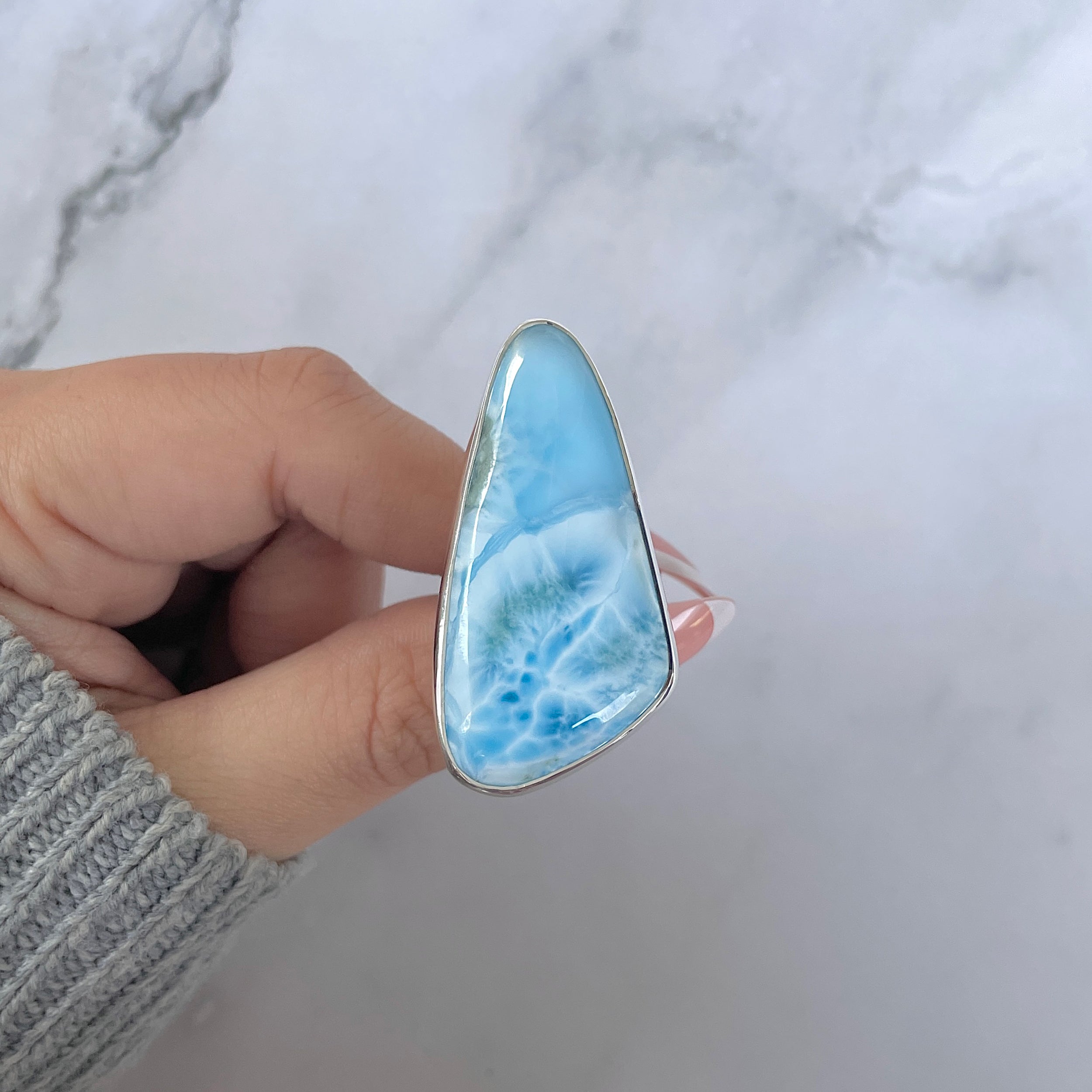 Larimar Adjustable Ring-(LAR-R-1345.)