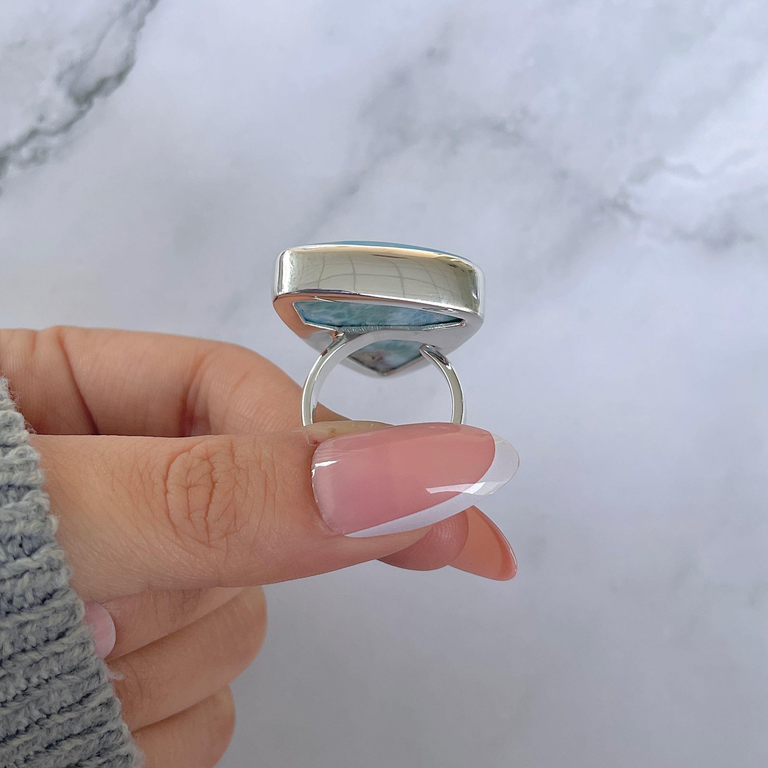 Larimar Adjustable Ring-(LAR-R-1346.)