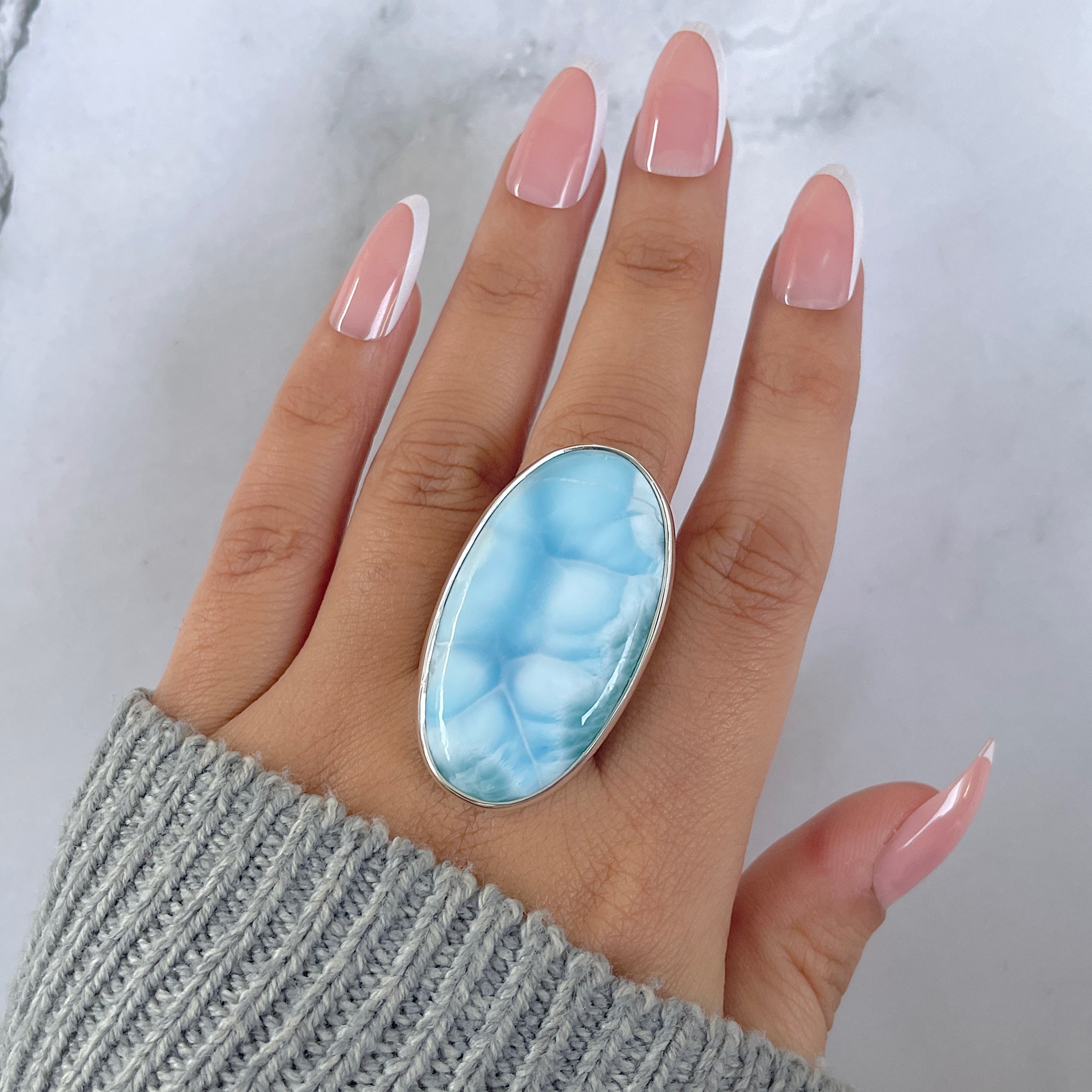 Larimar Adjustable Ring-(LAR-R-1347.)