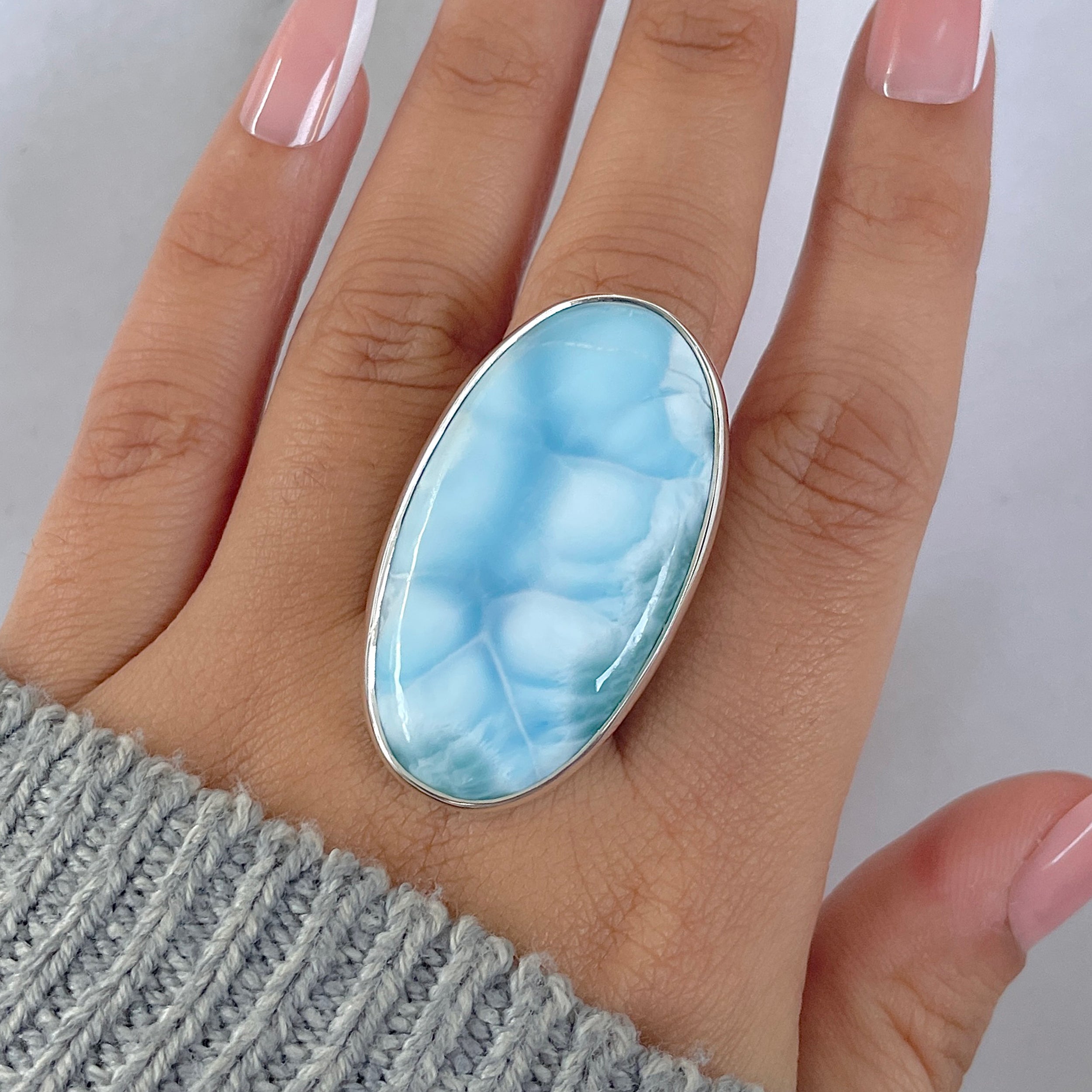 Larimar Adjustable Ring-(LAR-R-1347.)