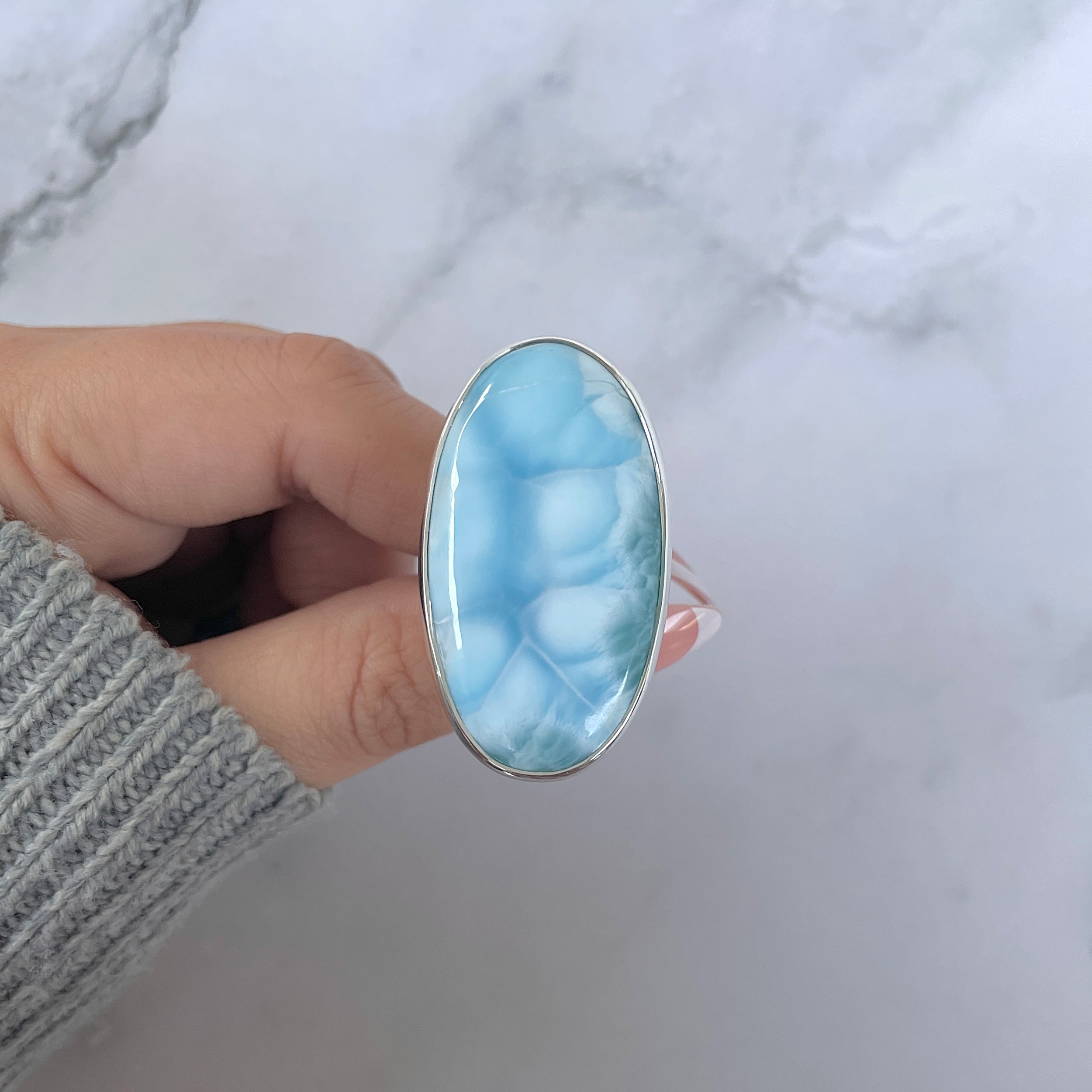 Larimar Adjustable Ring-(LAR-R-1347.)