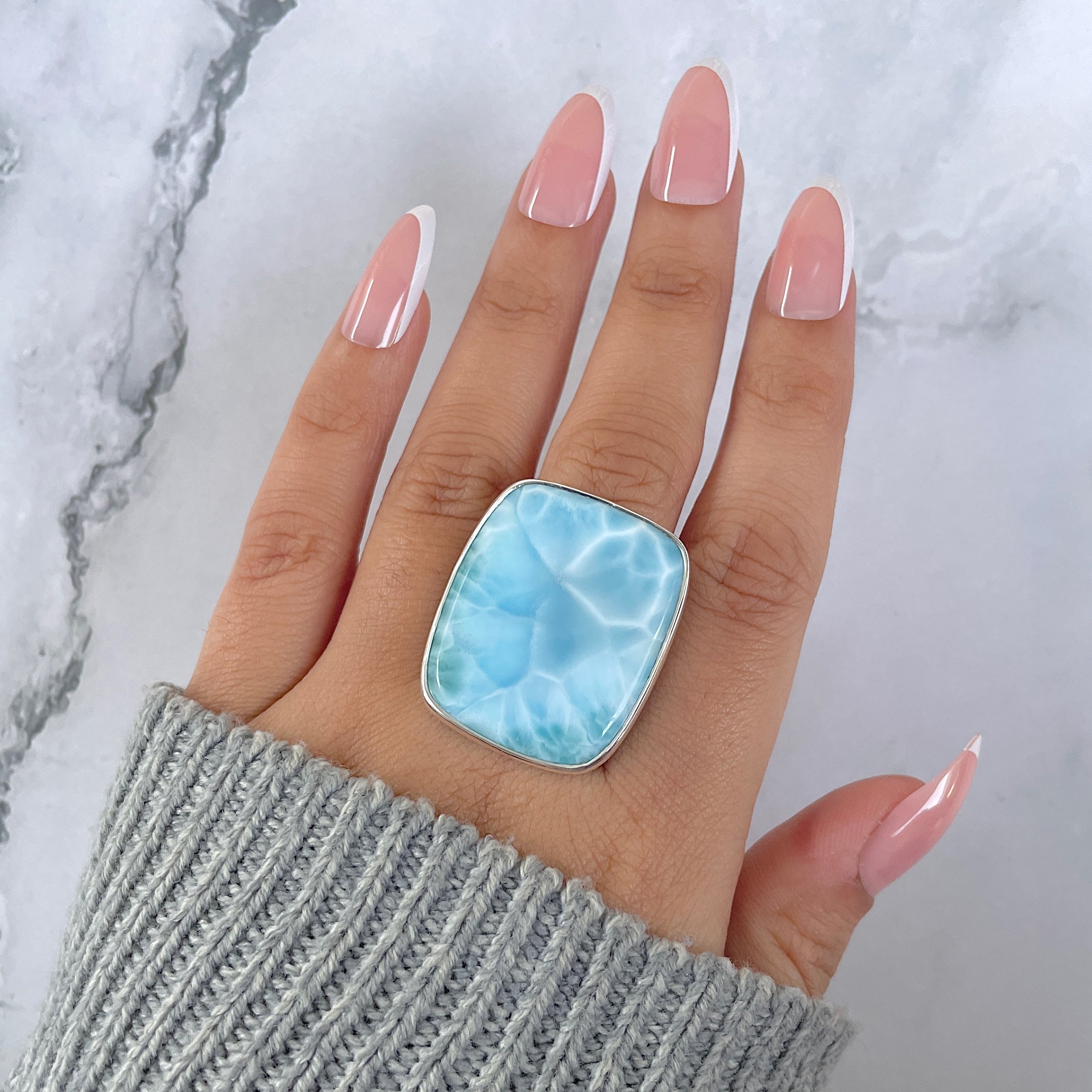 Larimar Adjustable Ring-(LAR-R-1348.)