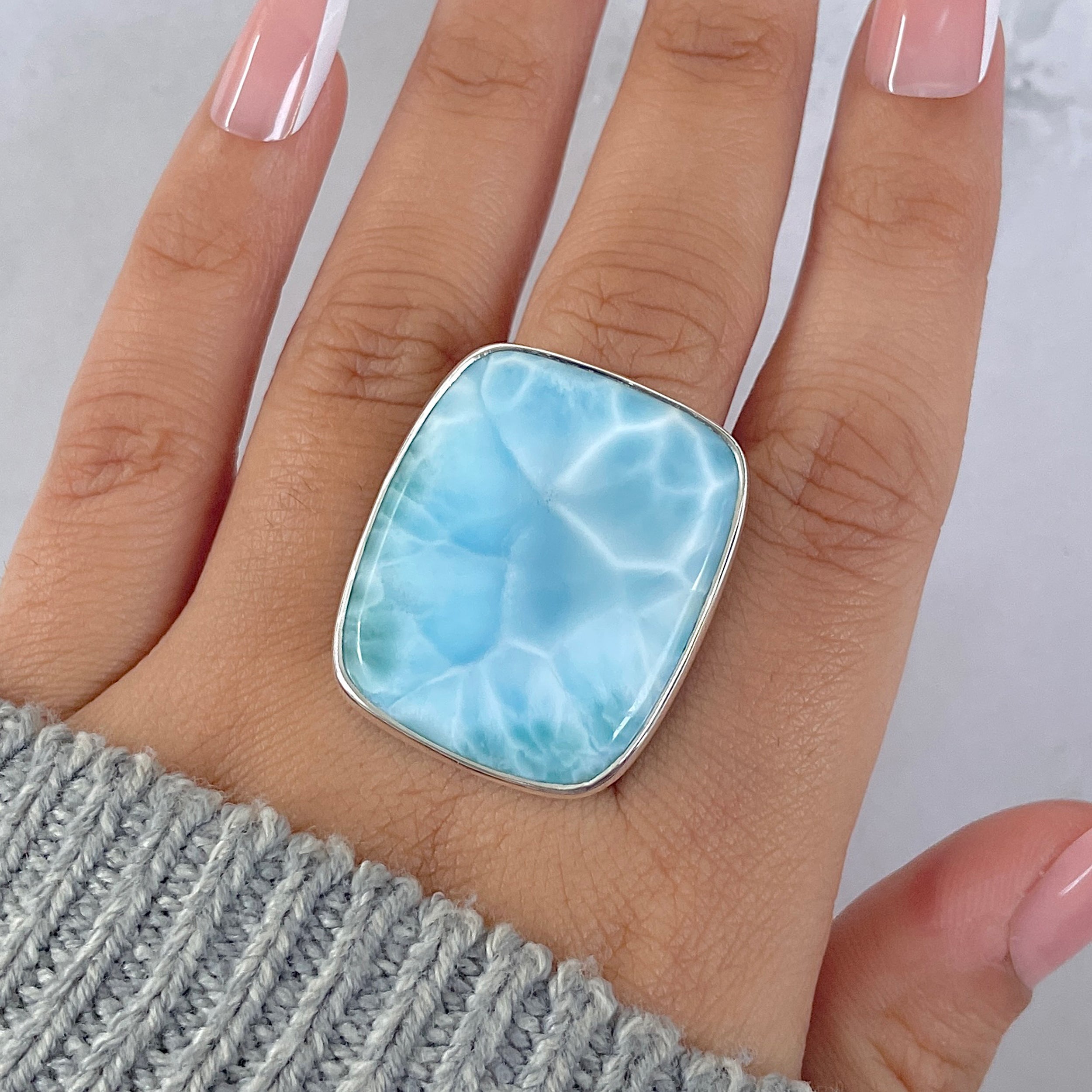 Larimar Adjustable Ring-(LAR-R-1348.)