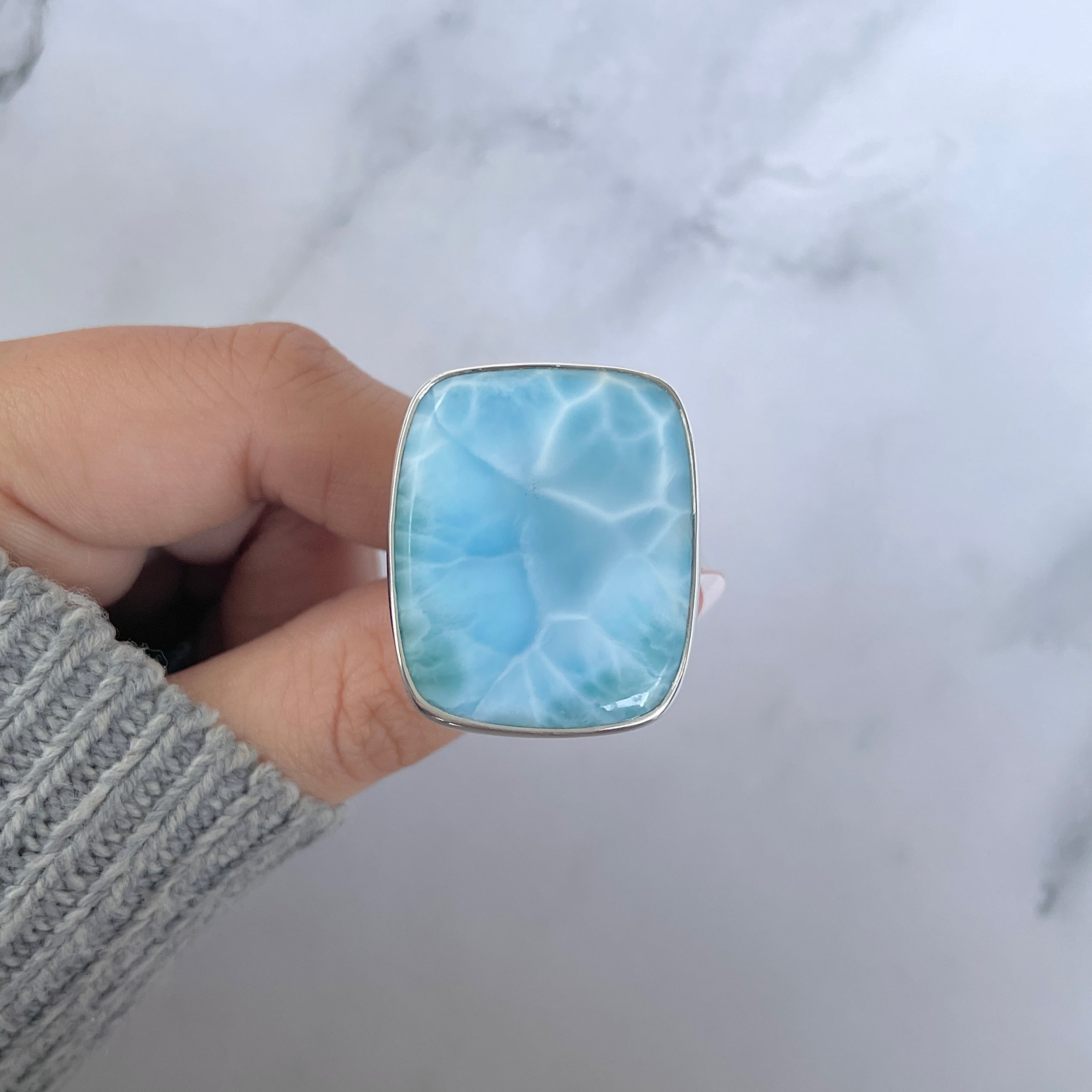 Larimar Adjustable Ring-(LAR-R-1348.)