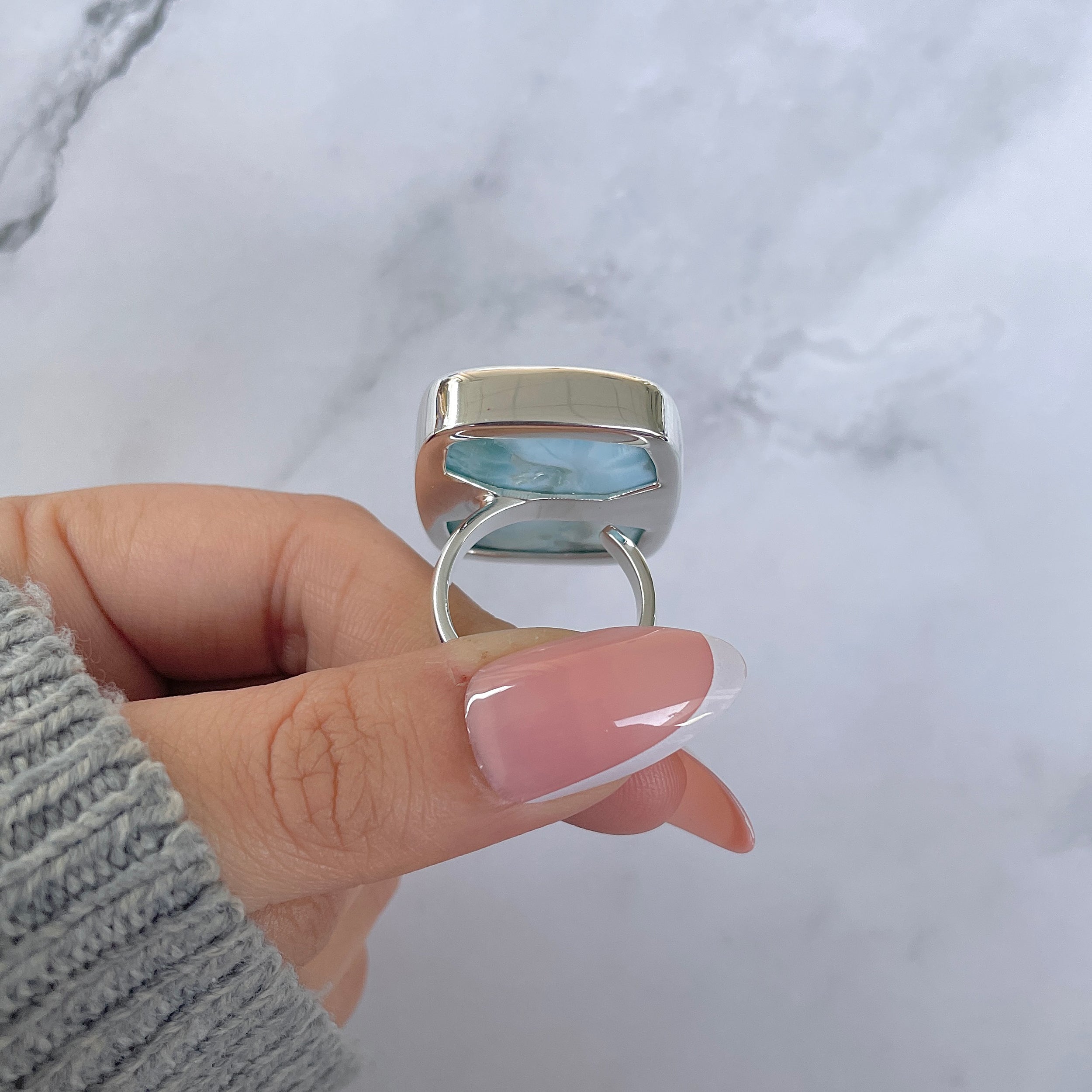 Larimar Adjustable Ring-(LAR-R-1348.)