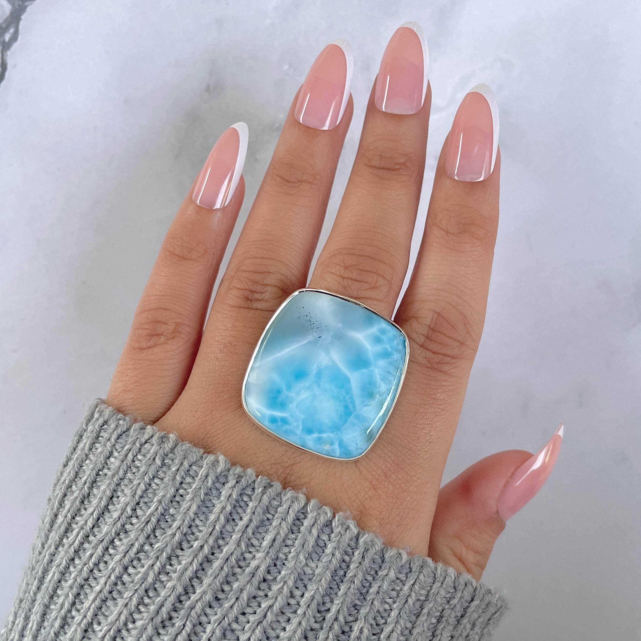 Larimar Adjustable Ring-(LAR-R-1349.)