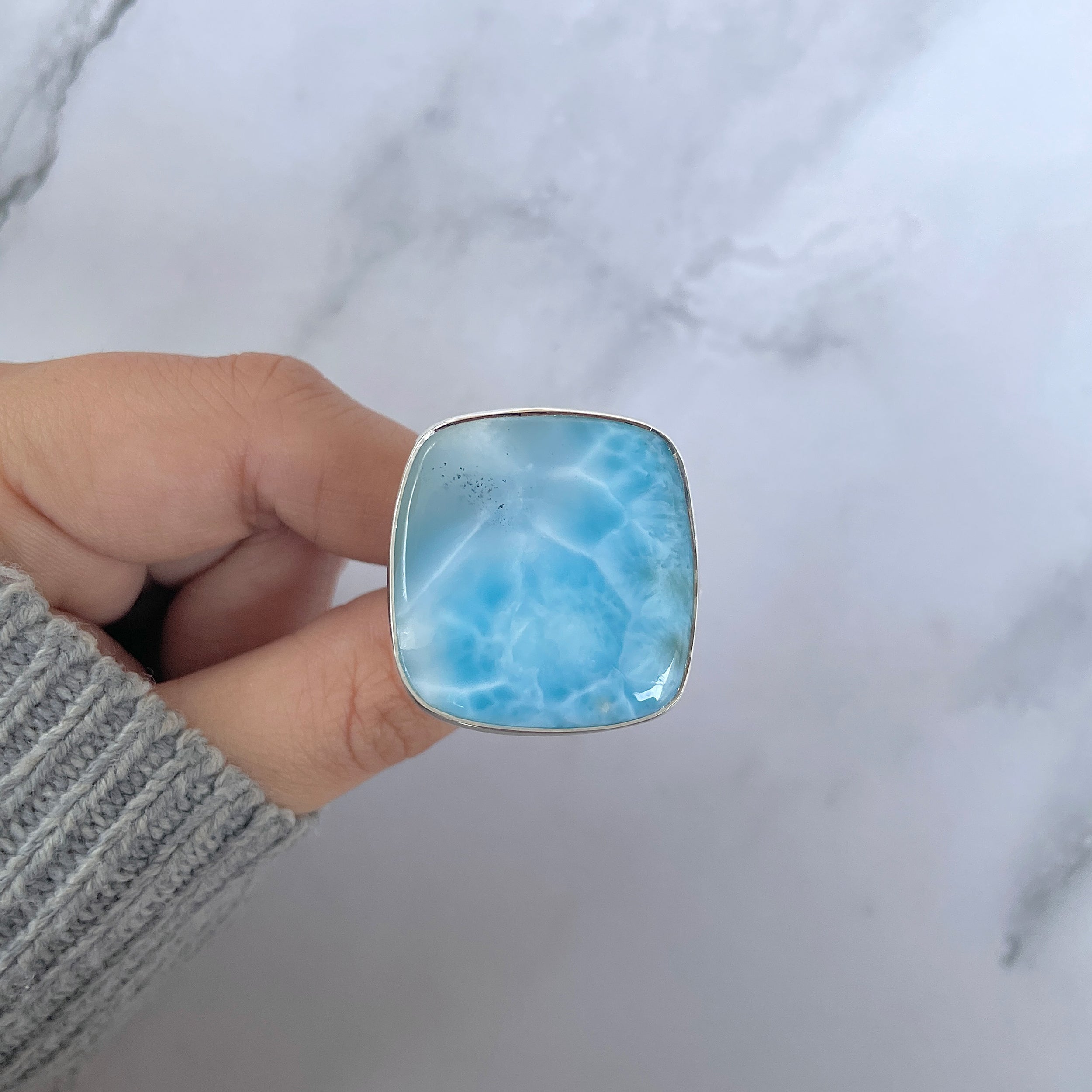 Larimar Adjustable Ring-(LAR-R-1349.)