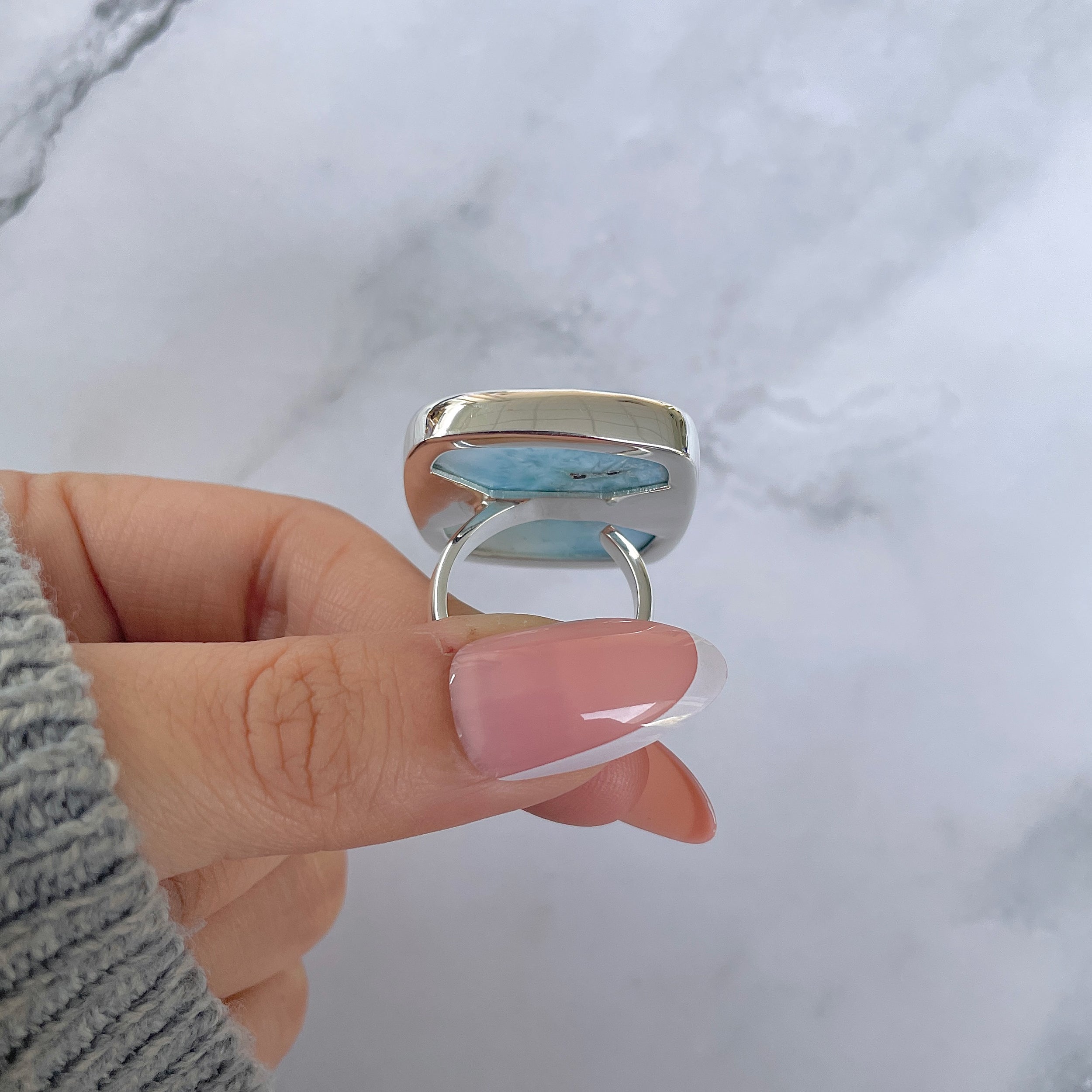Larimar Adjustable Ring-(LAR-R-1349.)