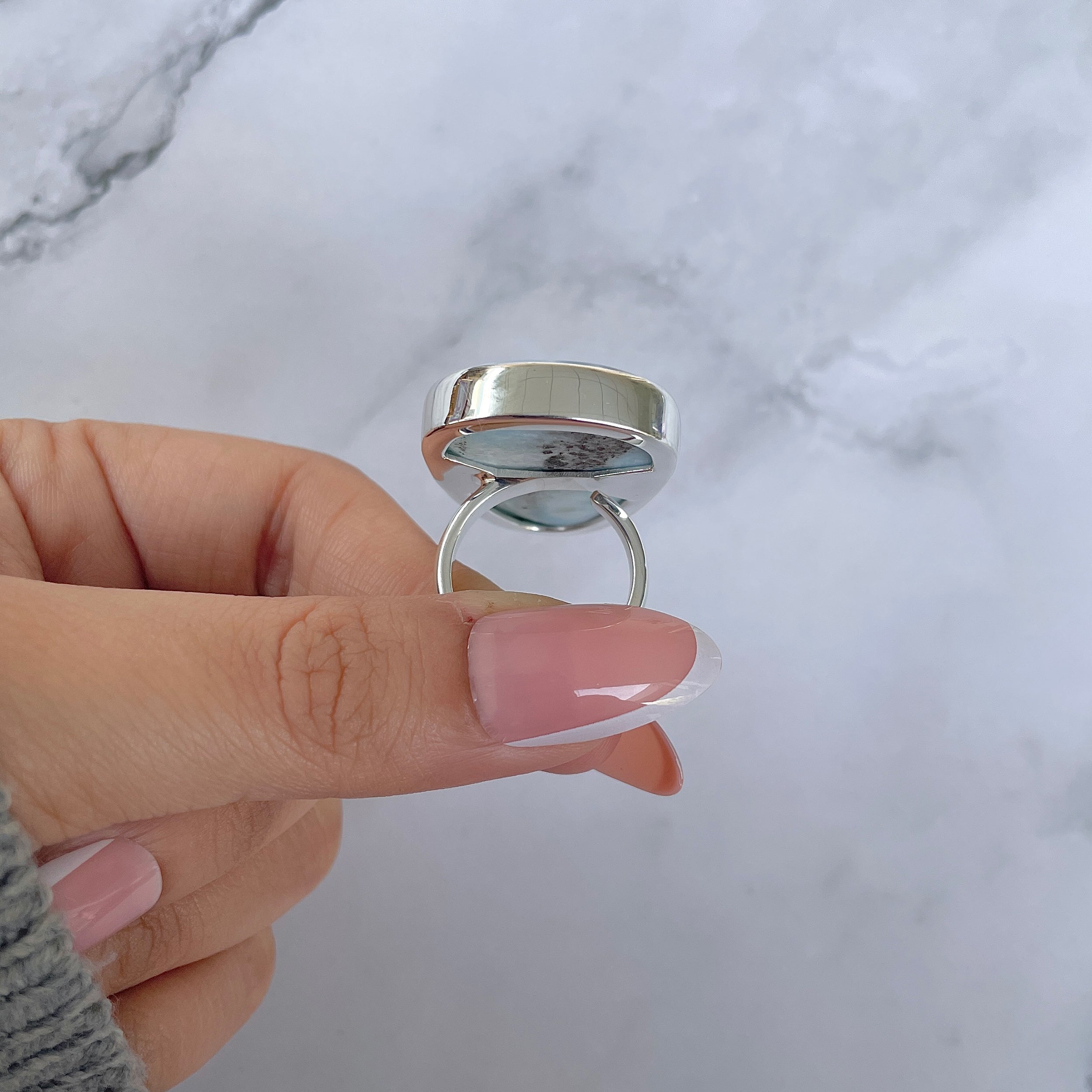 Larimar Adjustable Ring-(LAR-R-1350.)
