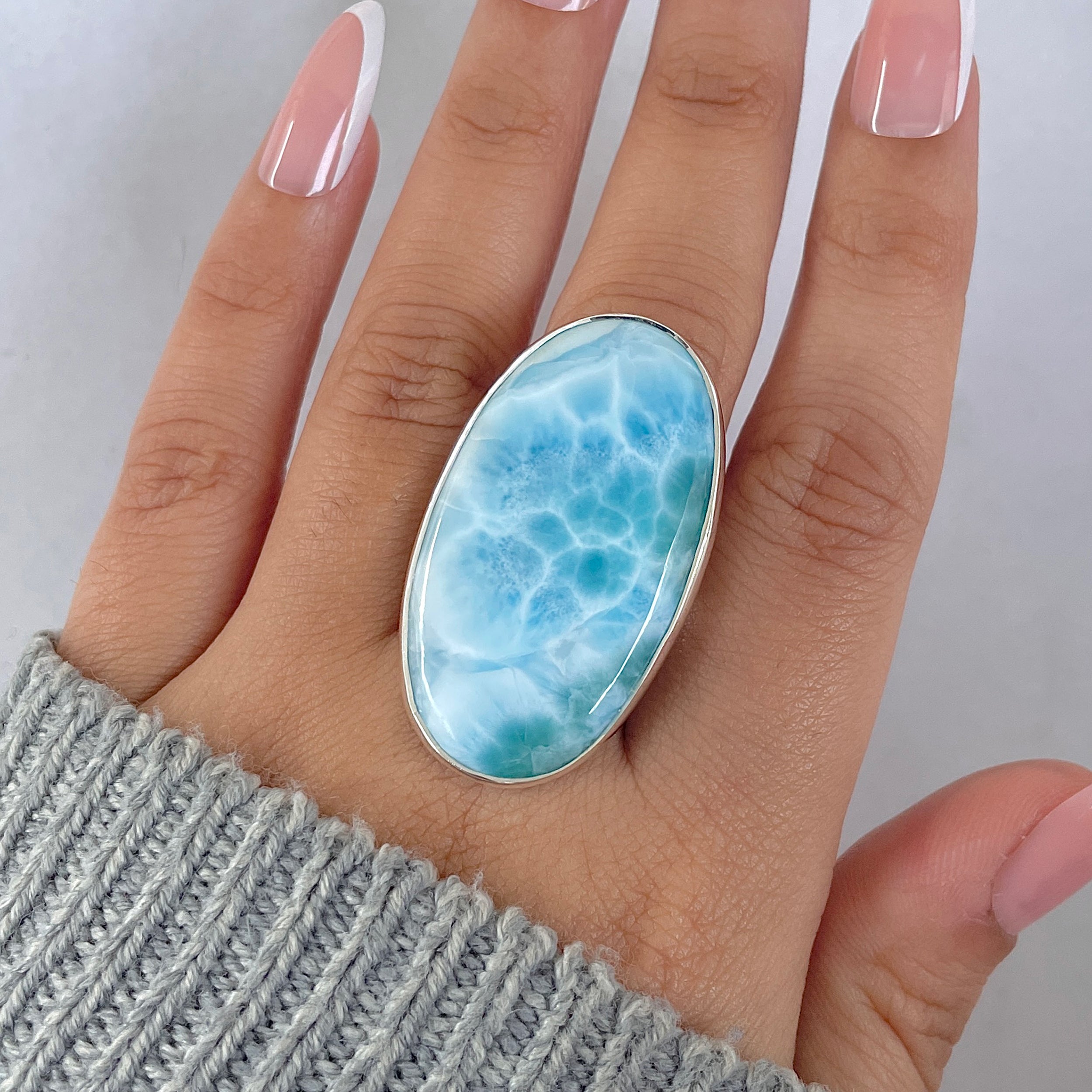 Larimar Adjustable Ring-(LAR-R-1353.)