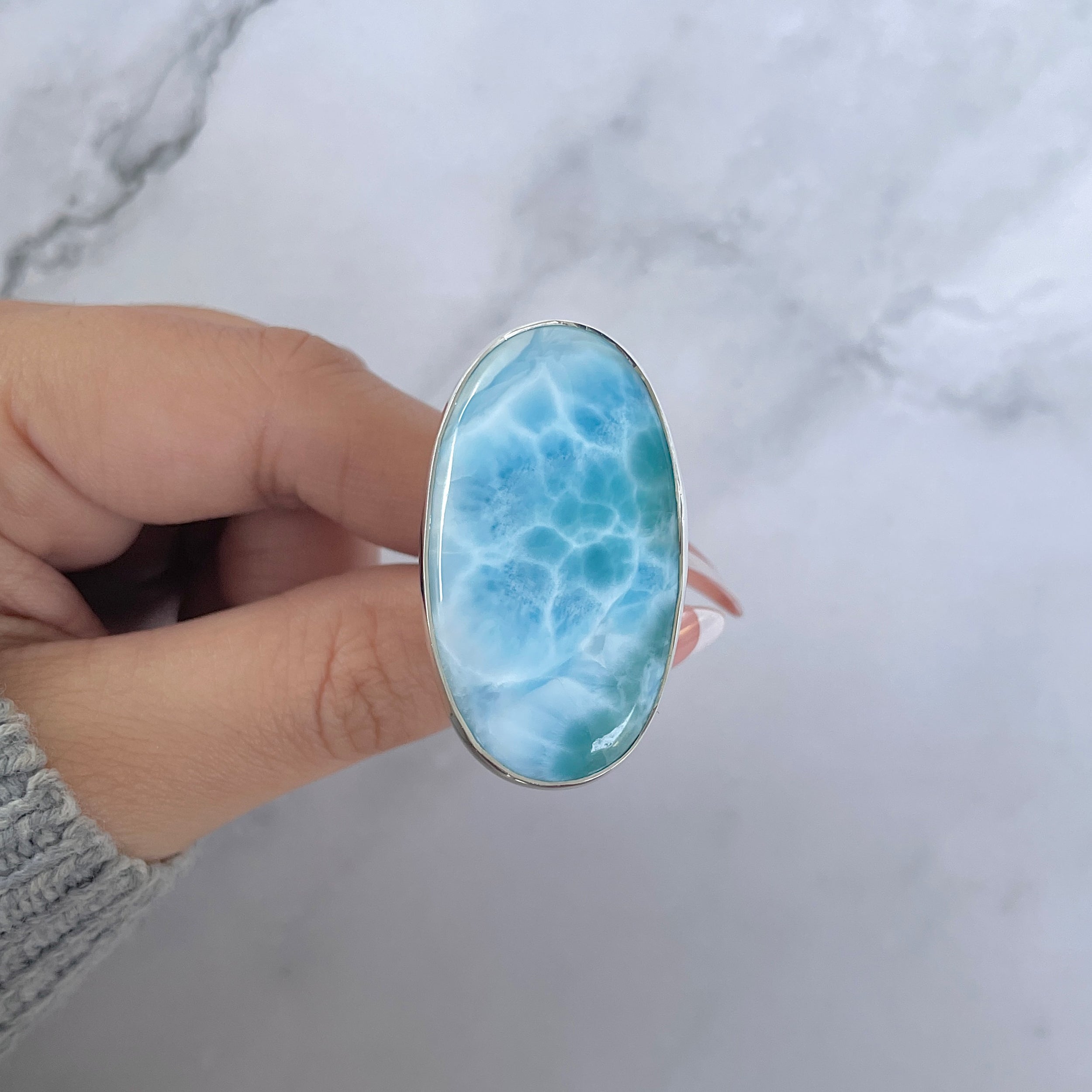 Larimar Adjustable Ring-(LAR-R-1353.)