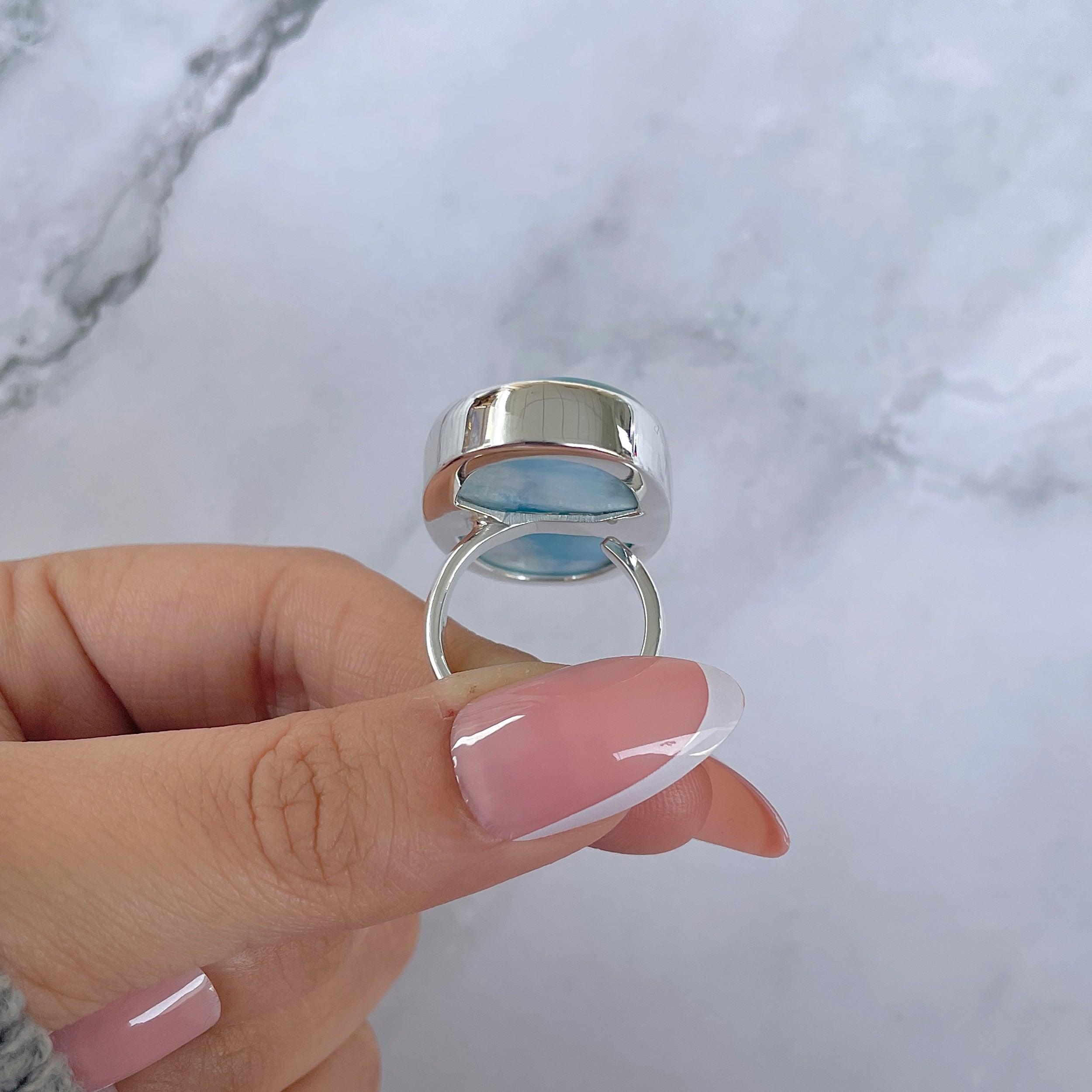 Larimar Adjustable Ring-(LAR-R-1353.)