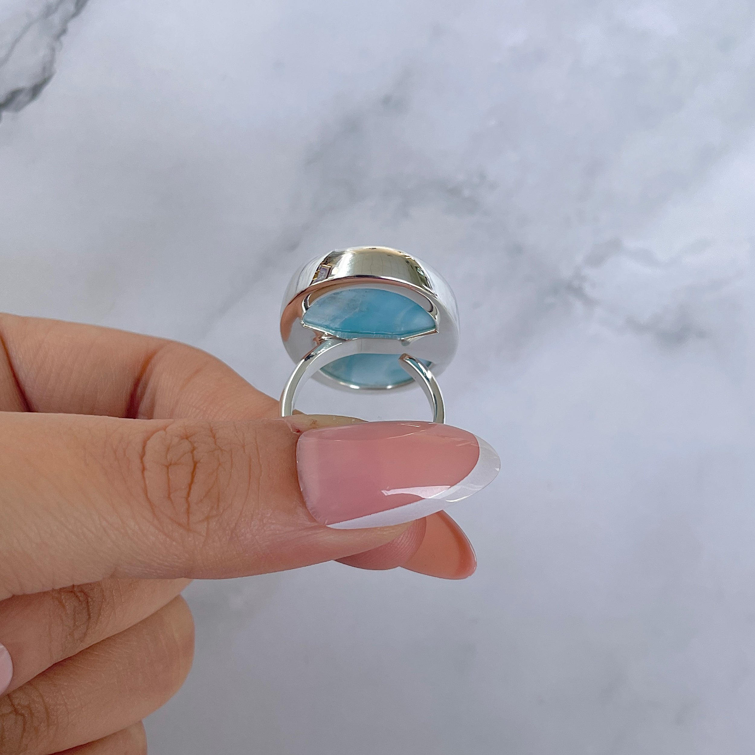 Larimar Adjustable Ring-(LAR-R-1355.)