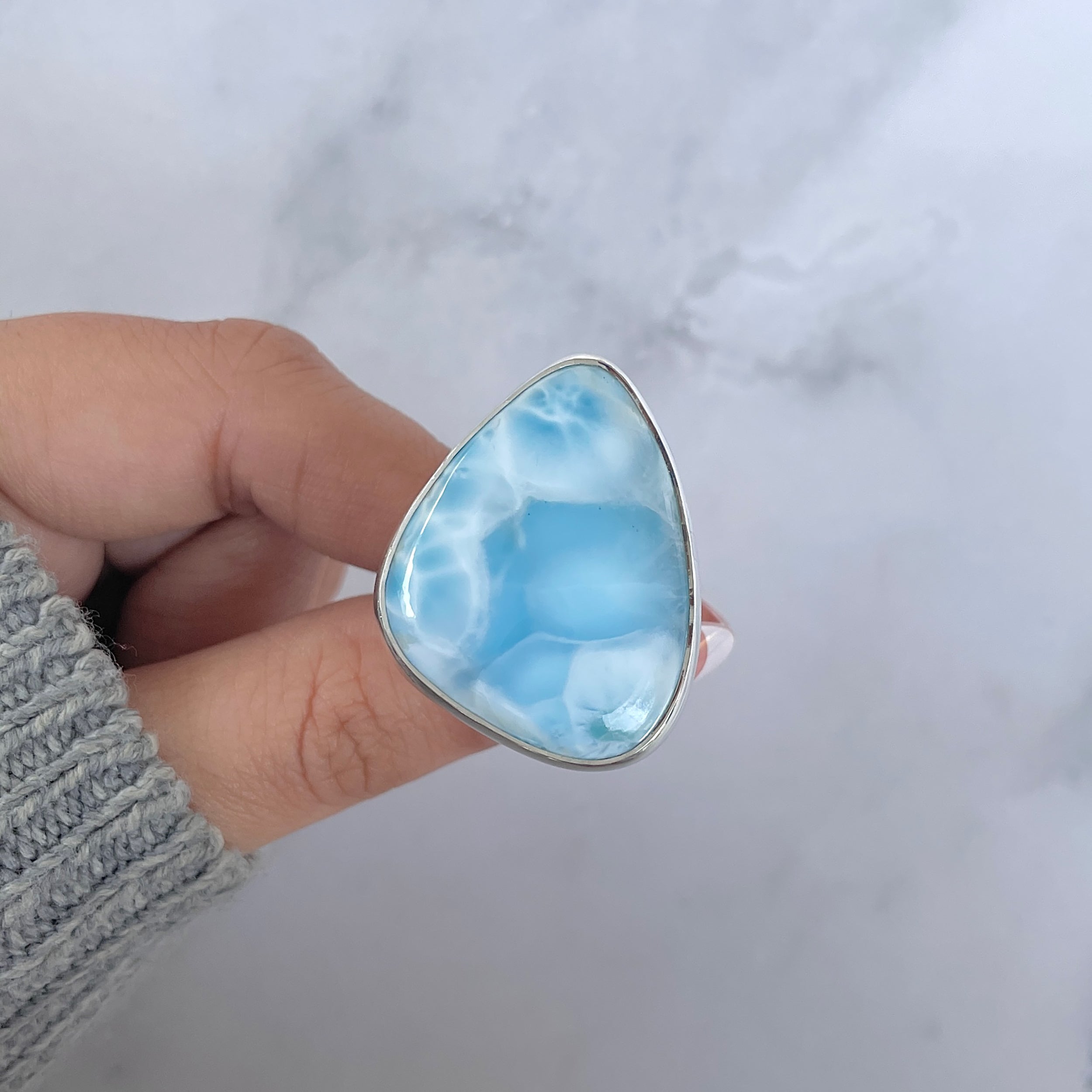 Larimar Adjustable Ring-(LAR-R-1356.)