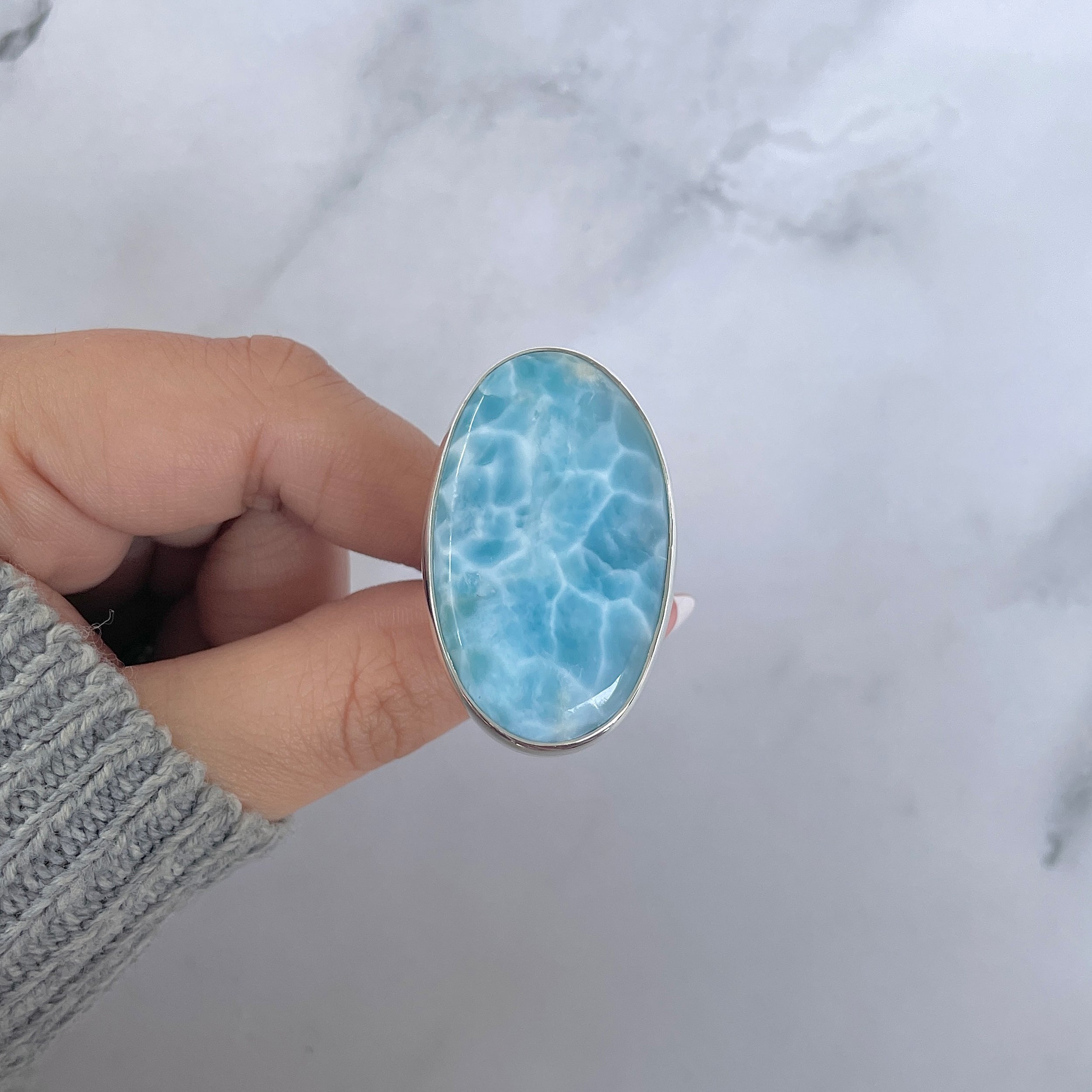 Larimar Adjustable Ring-(LAR-R-1359.)