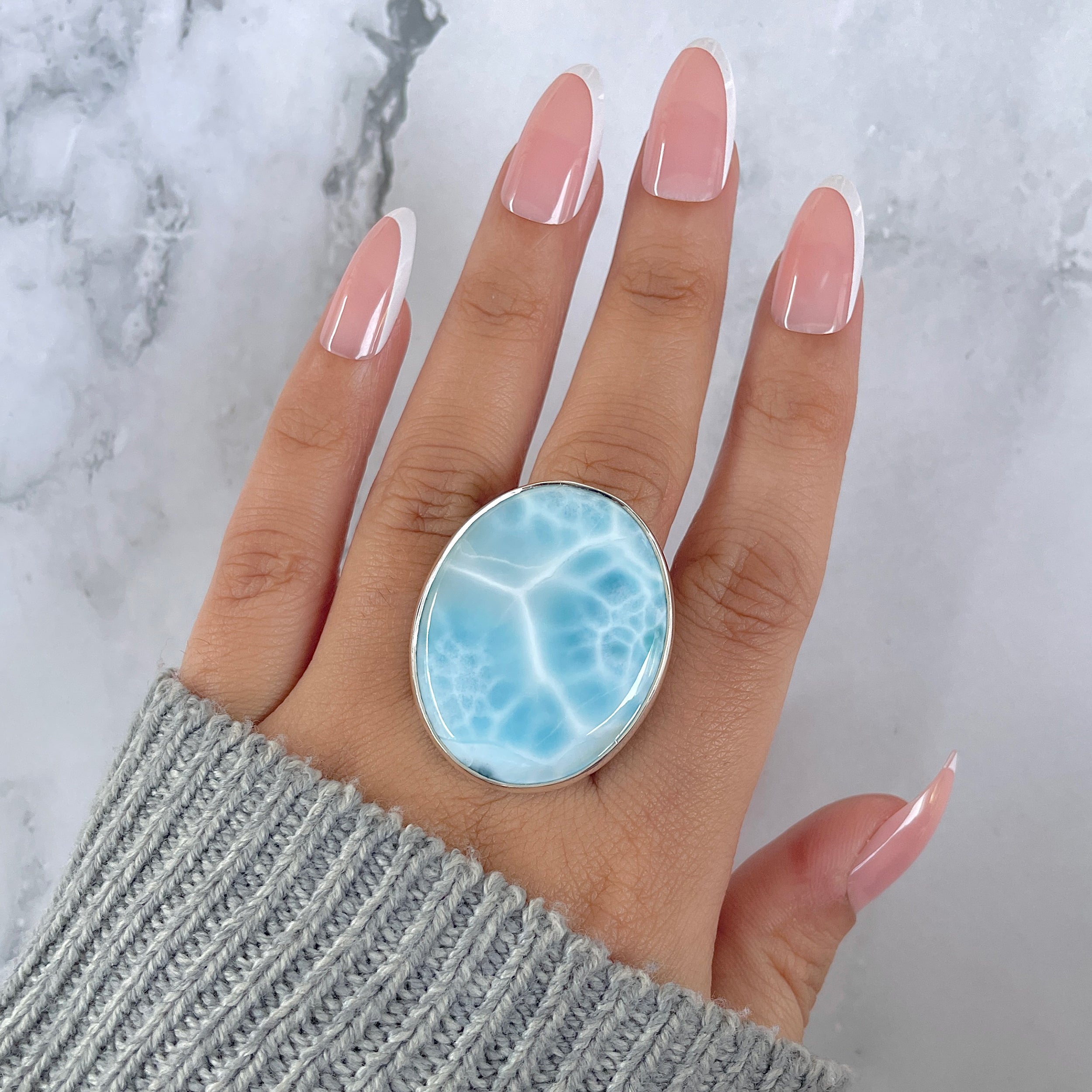 Larimar Adjustable Ring-(LAR-R-1361.)