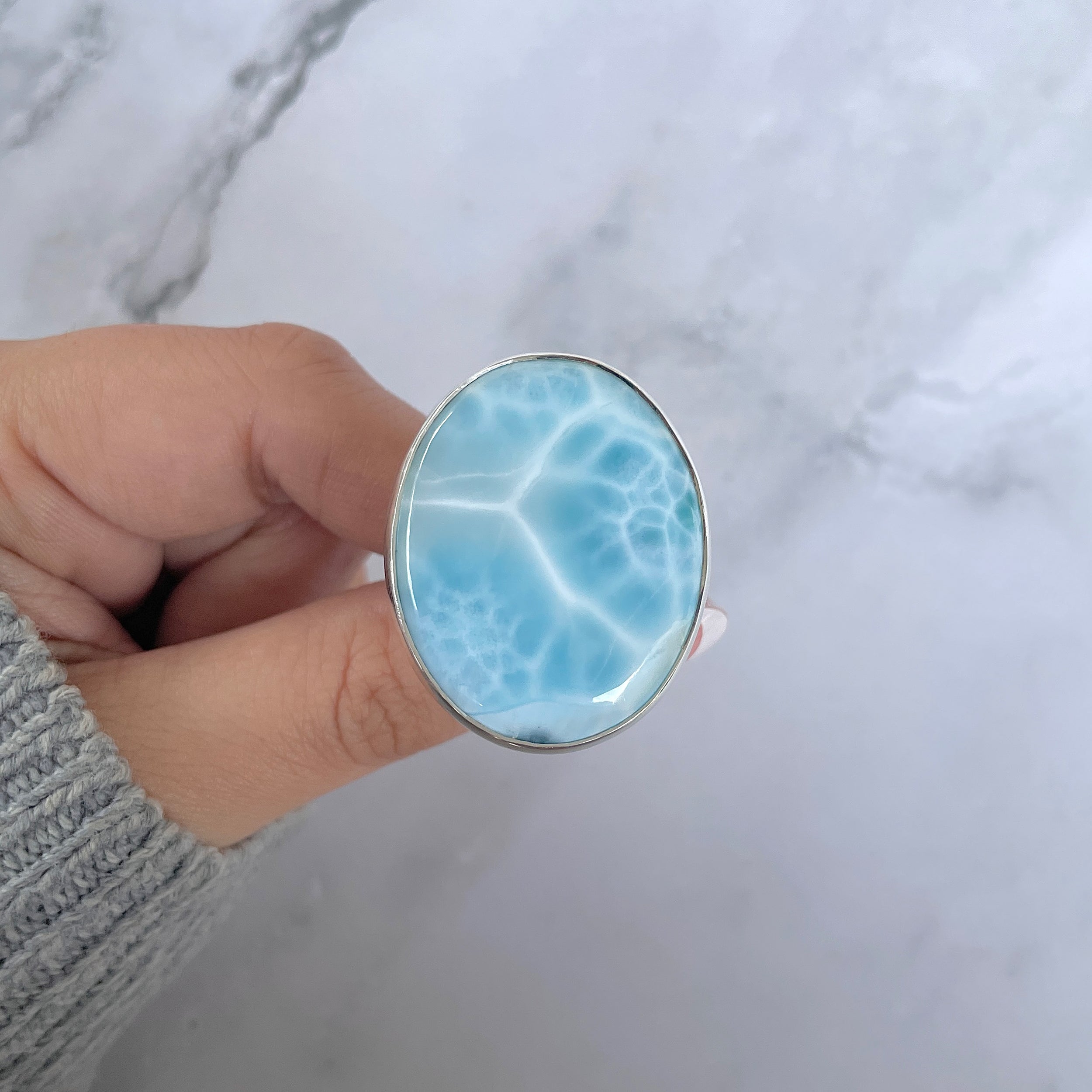 Larimar Adjustable Ring-(LAR-R-1361.)
